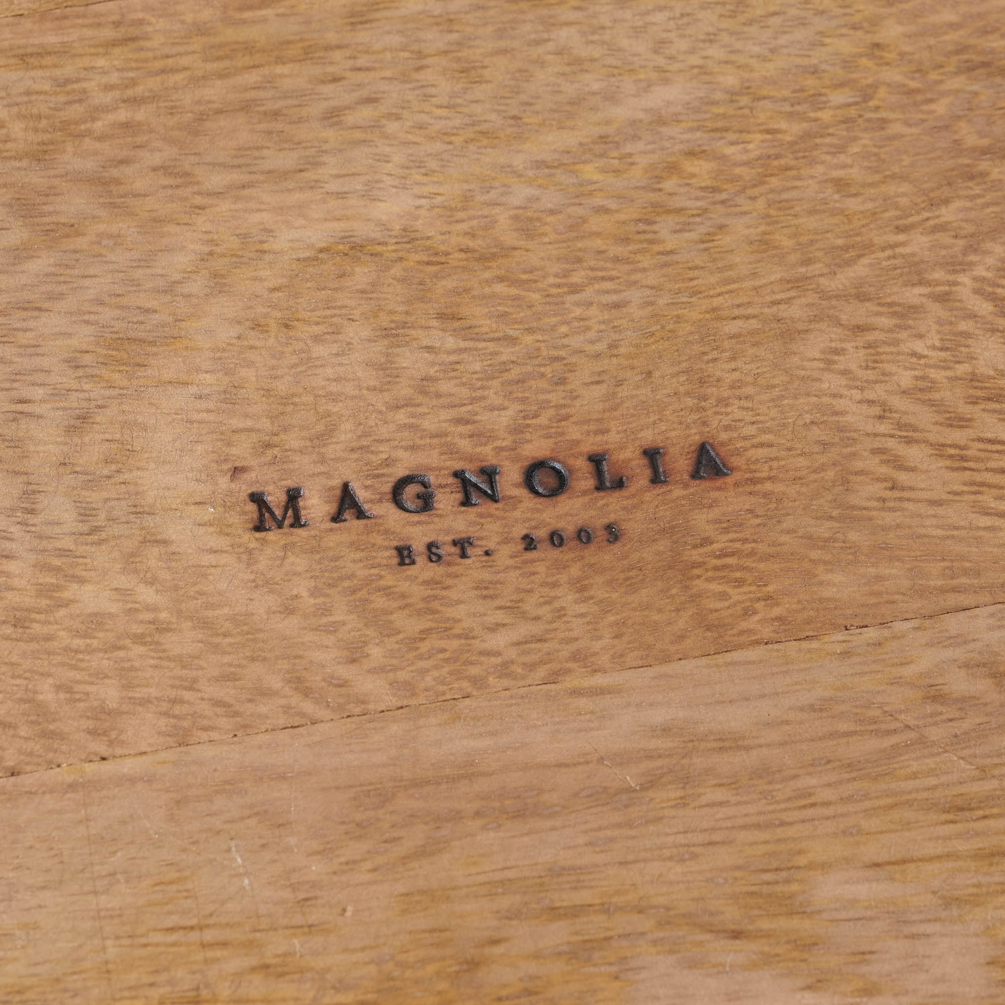 Magnoliass Antiqued Wood Scalloped Tray