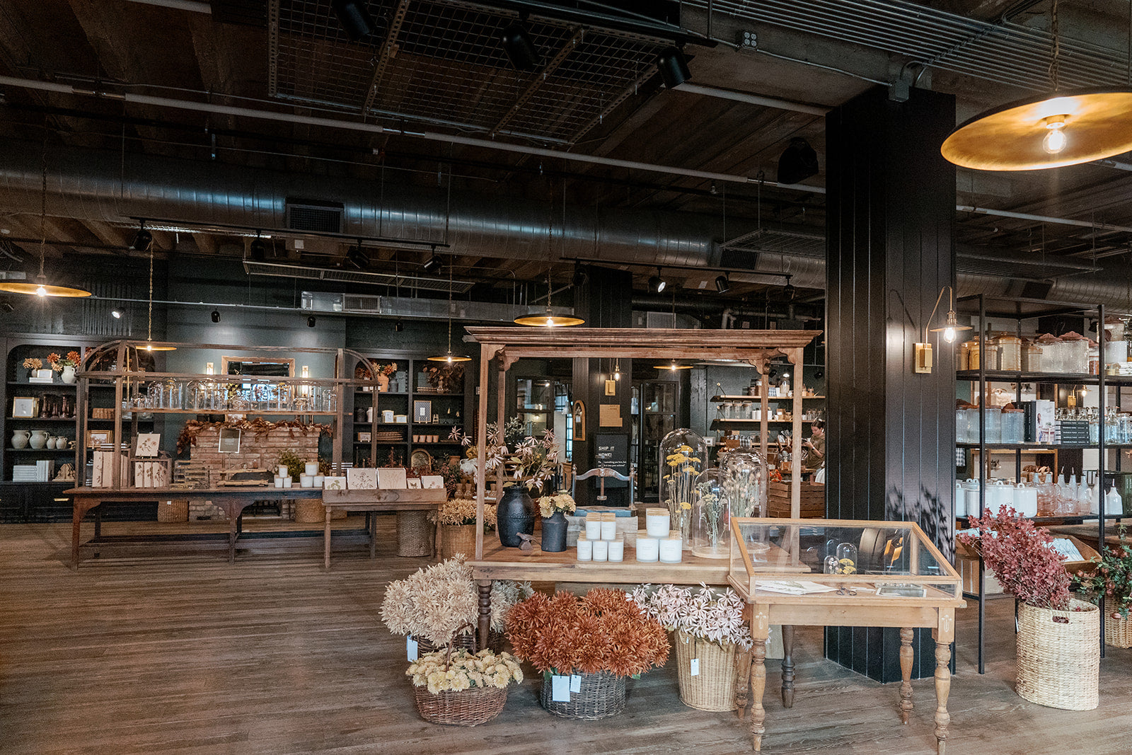 Magnoliass Market's fall displays in Waco, Texas.