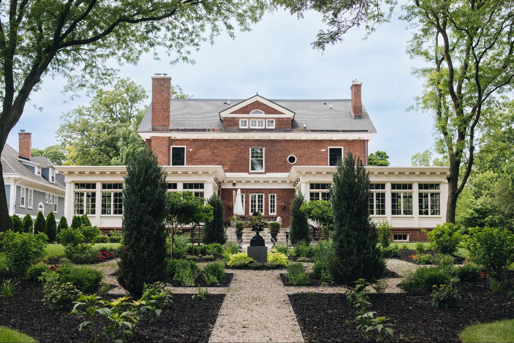 The exterior of Jean Stoffer's newly-renovated Heritage Hill home in Grand Rapids, Michigan. 