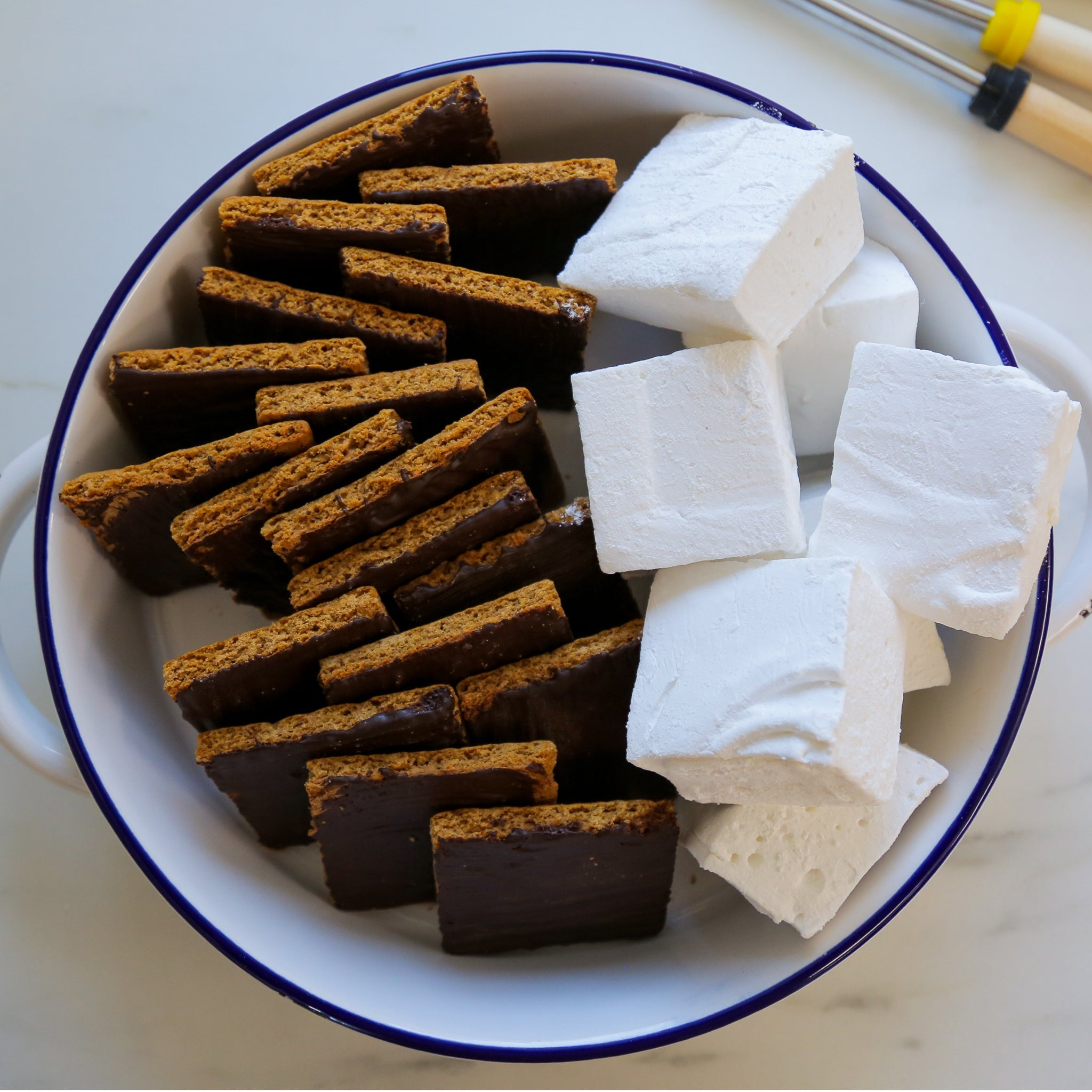 Zoe Francois' Graham Crackers with Painted Chocolate