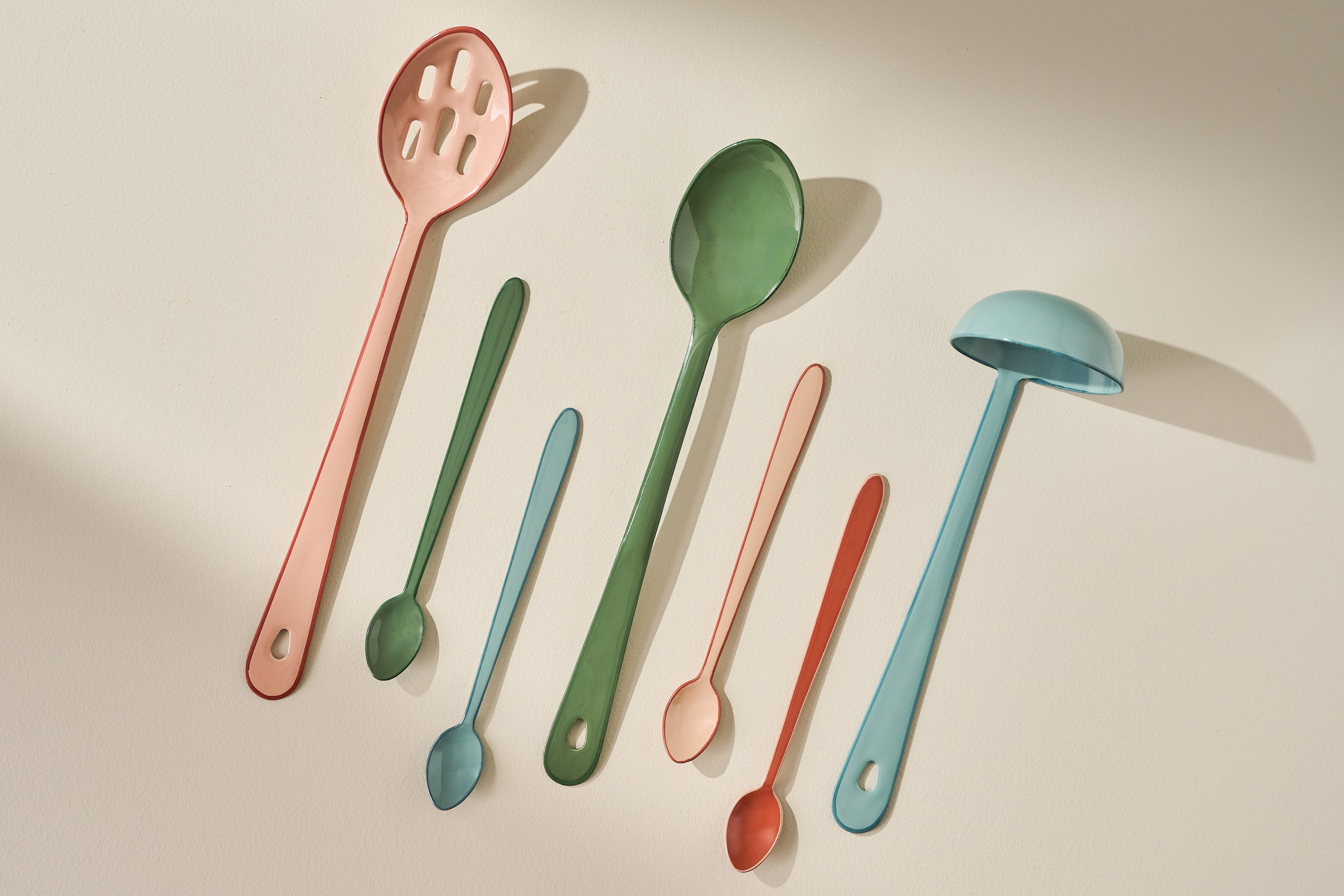 Enamel kitchen utensils from Magnoliass. 