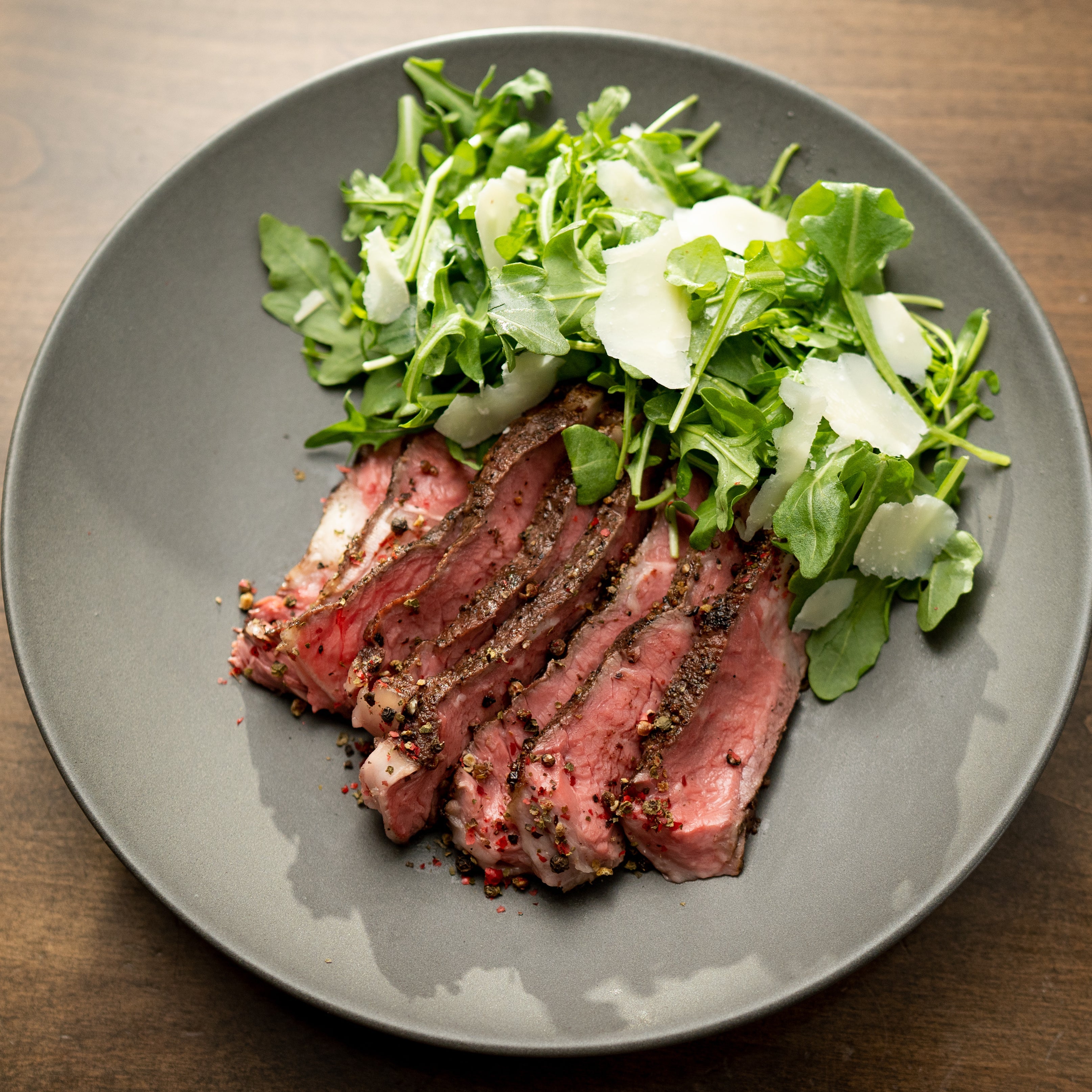 Abner & Amanda's Rib Eye with Arugula