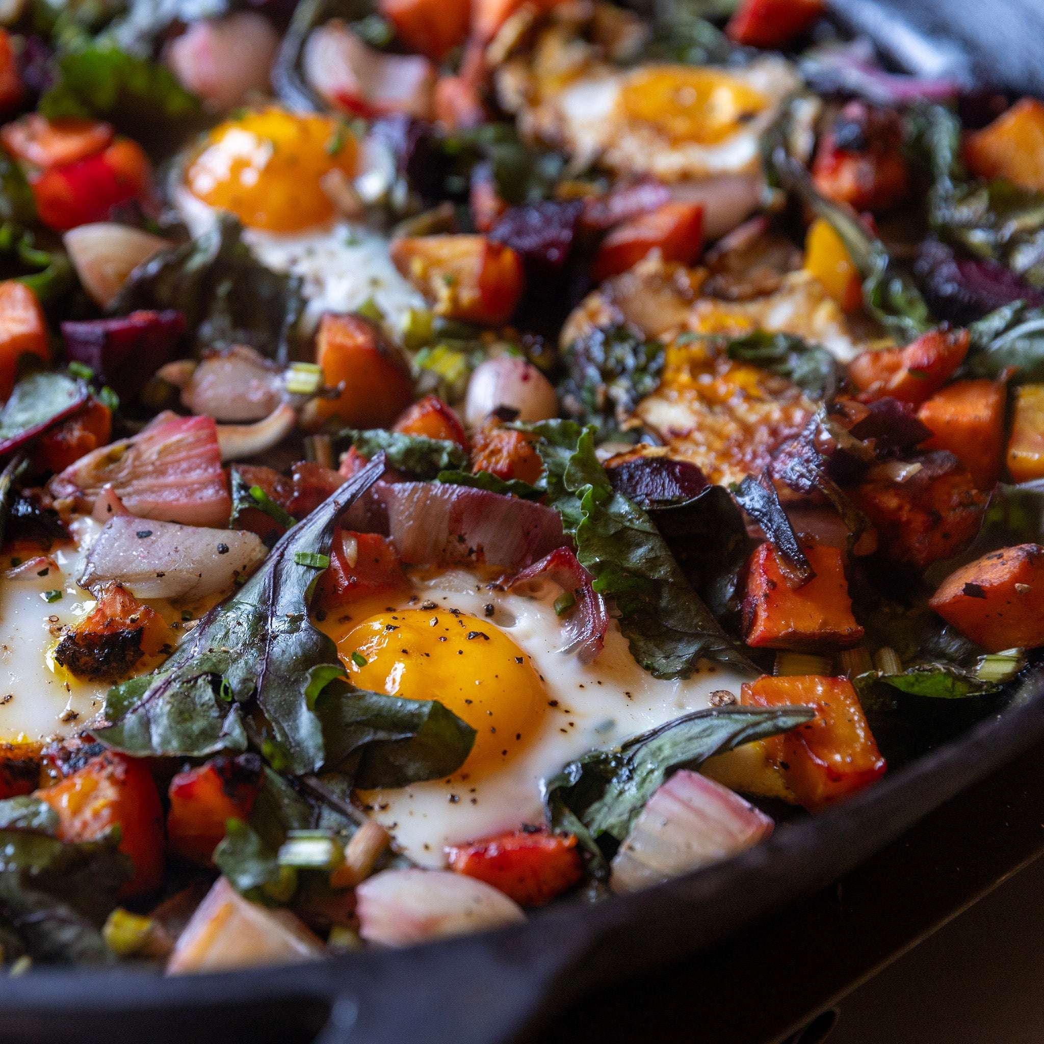 Eduardo Garcia's Roasted Beet and Sweet Potato Hash