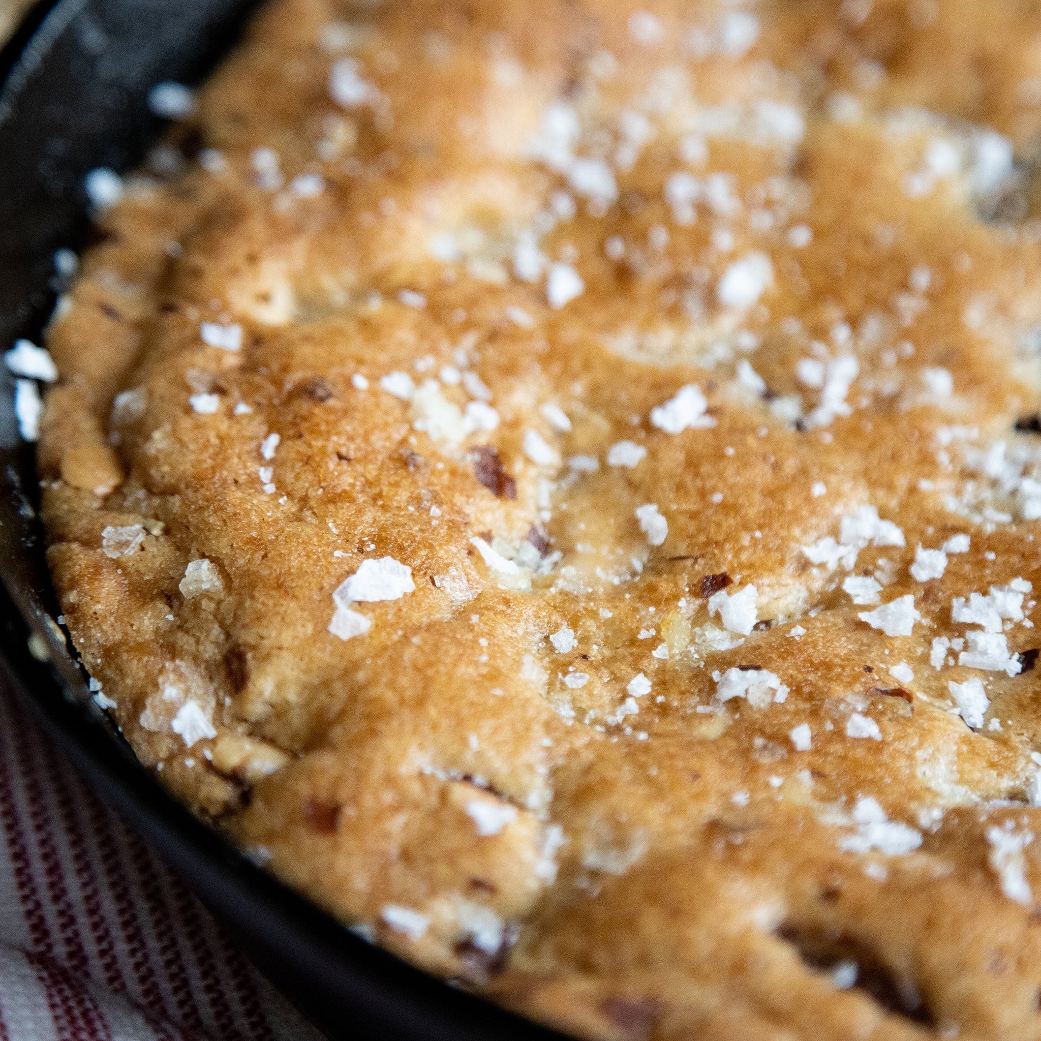 Katie Button's Salted Chocolate Chip and Almond Skillet Cookie