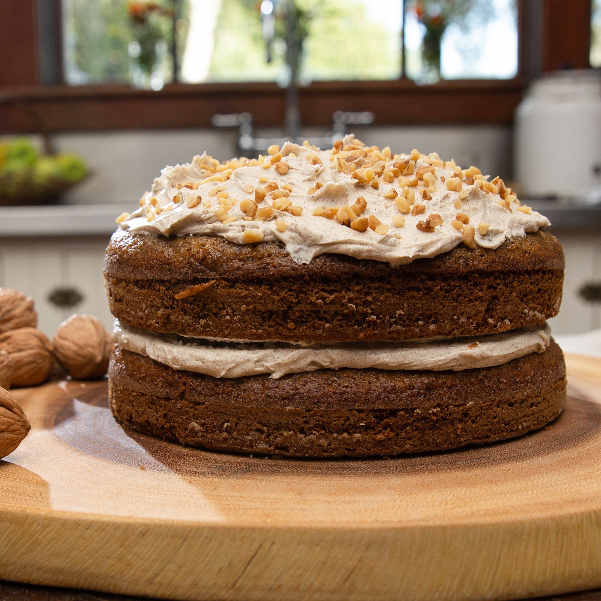 Elizabeth Poett's Walnut Cake with Browned Buttercream Frosting