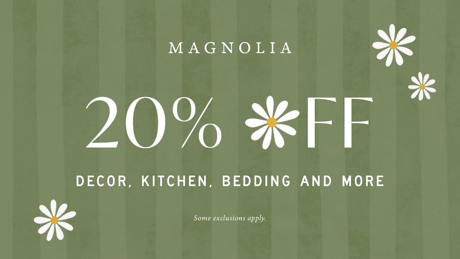 20% off Decor, Kitchen, Bedding and More