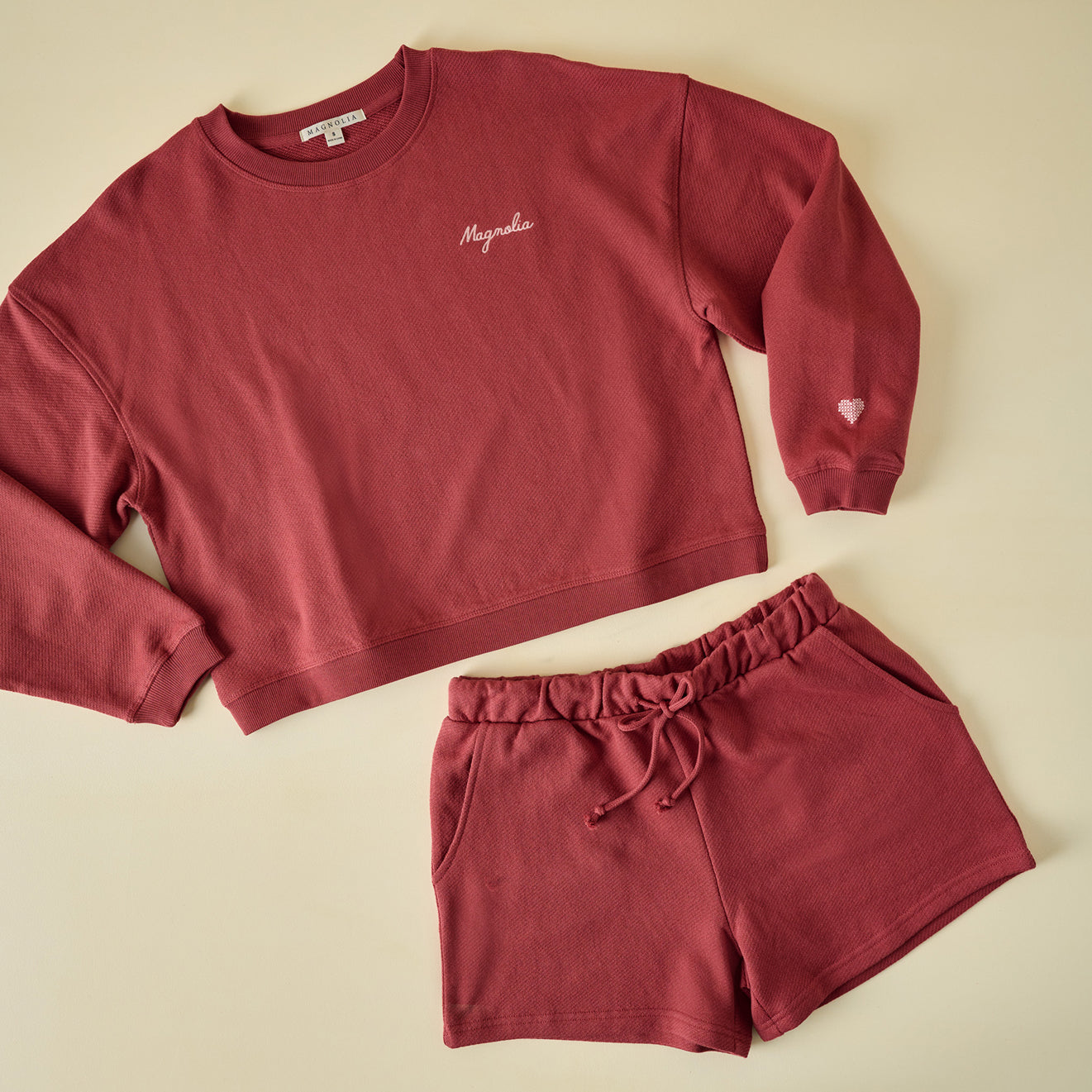 Shop loungewear. Image features an espresso colored loungewear set