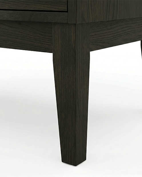 Aspen Nightstand close up view of legs