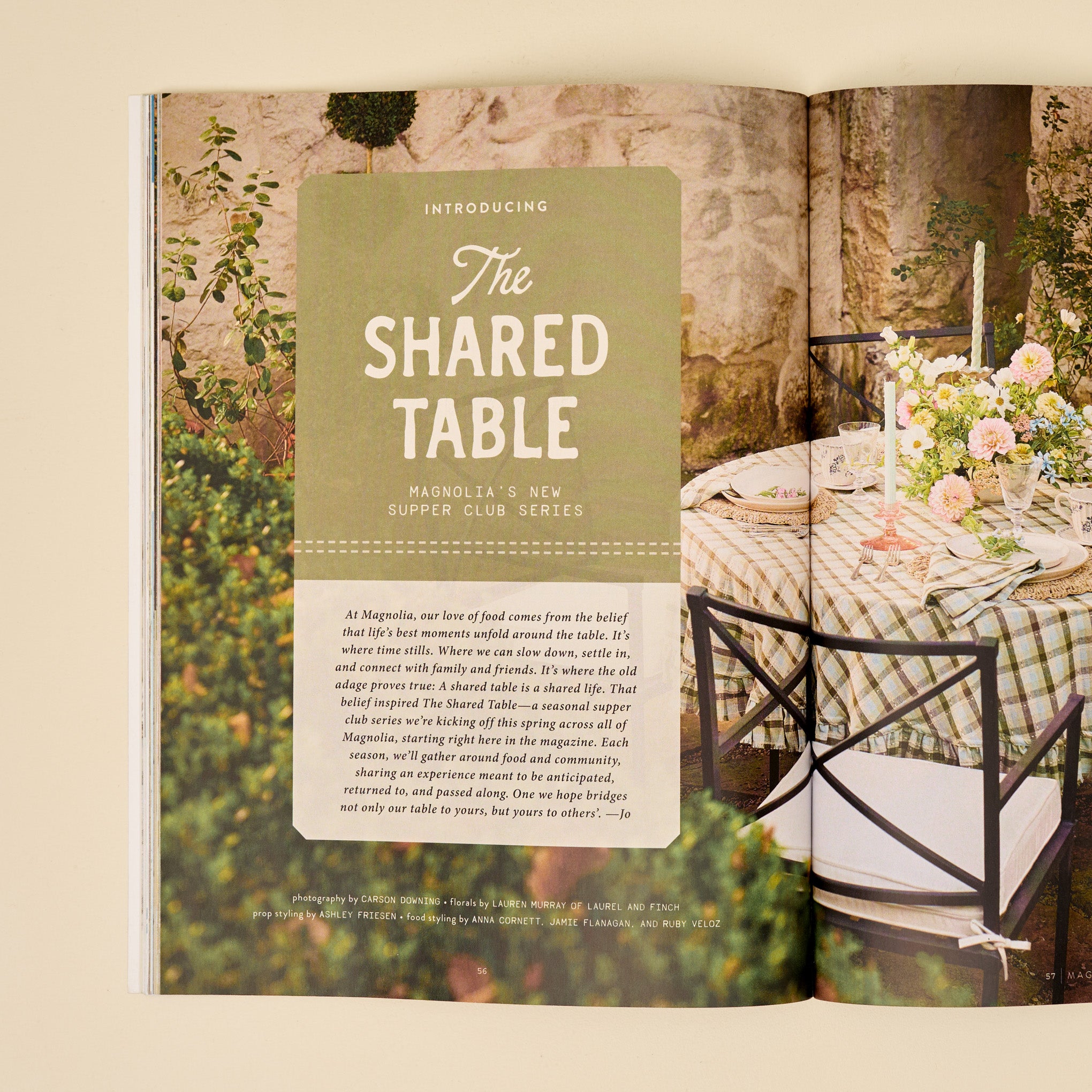 Magnoliass Journal Spring 2026 featuring The Shared Table