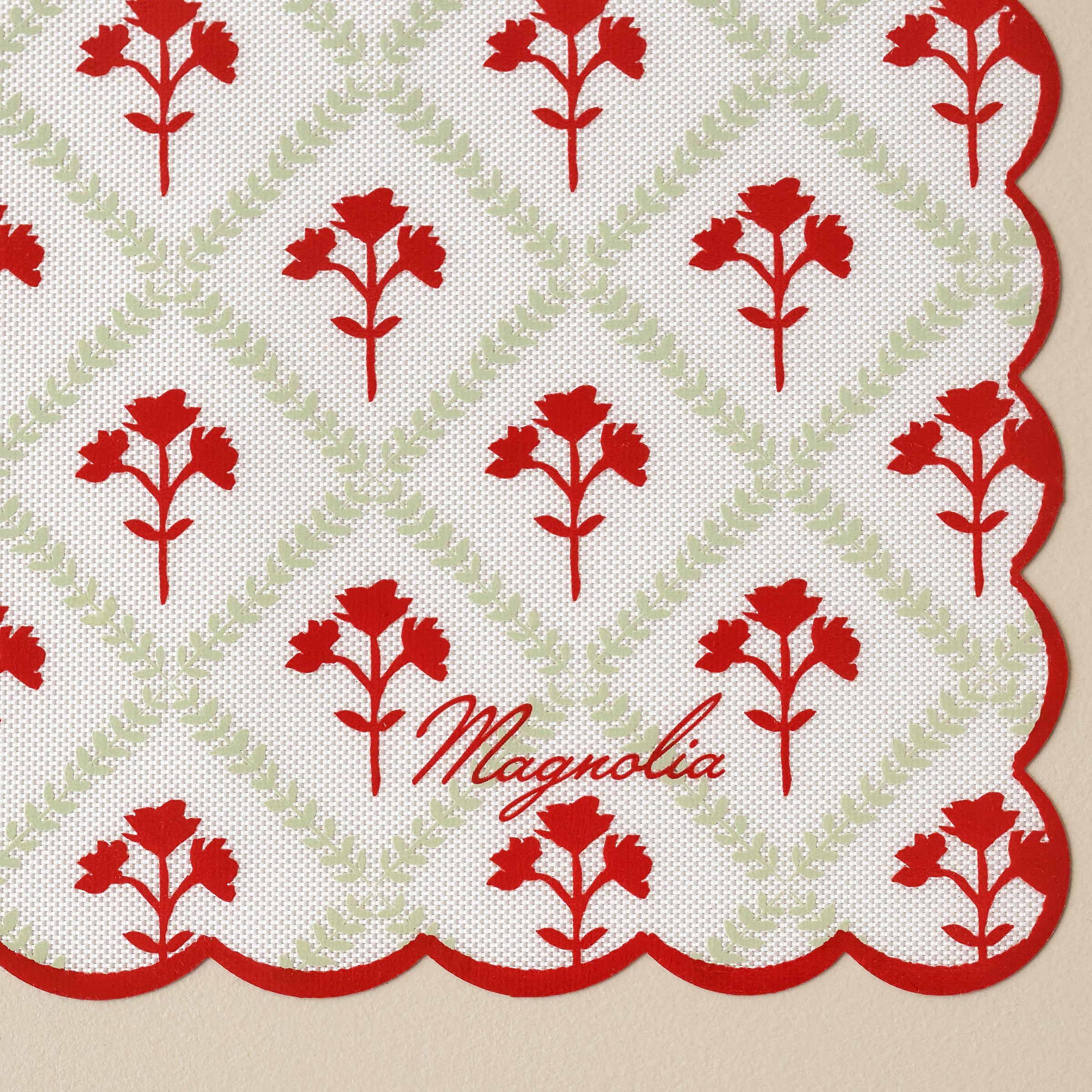 Holiday Scalloped Baking Mat up close