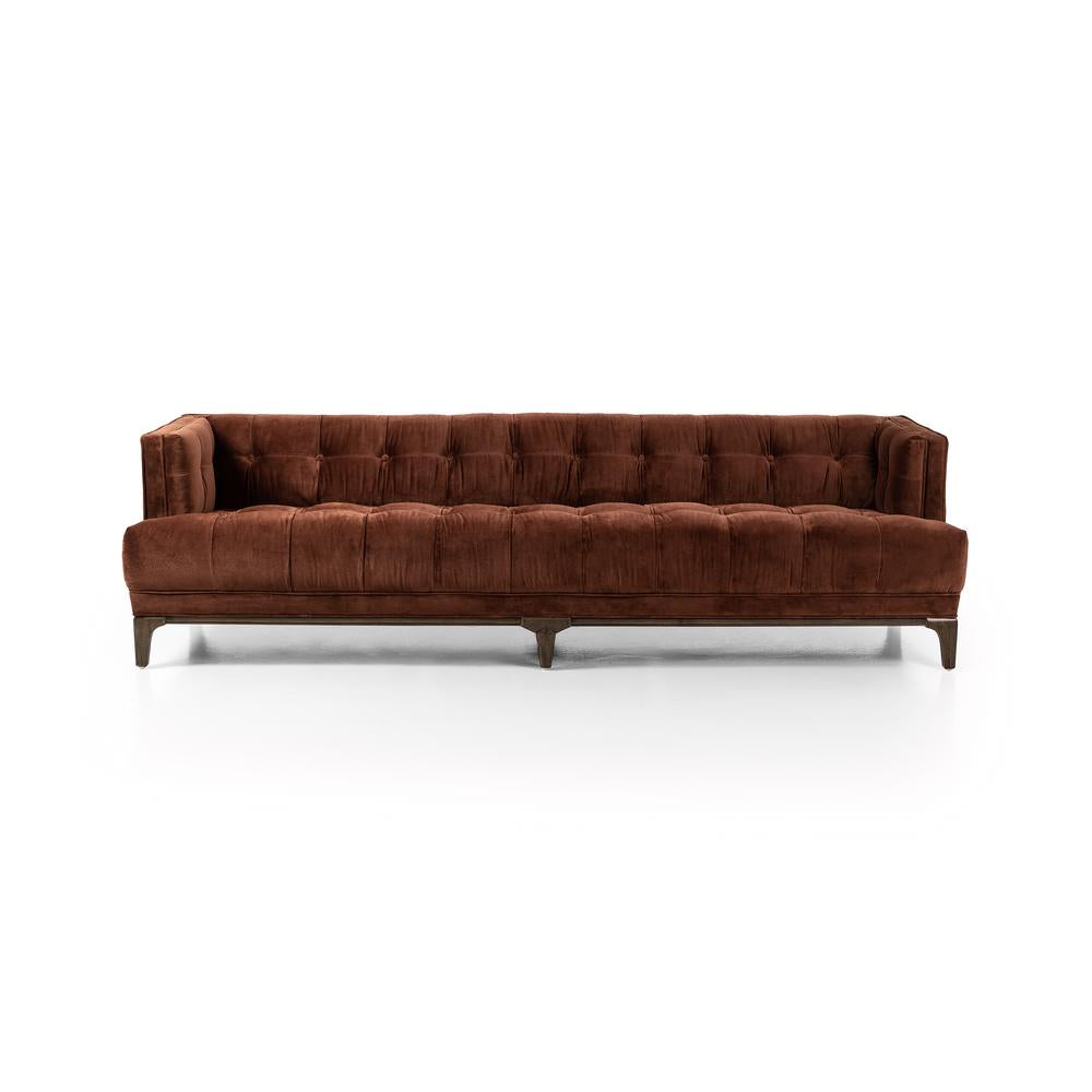 Elsie Sofa in auburn velvet 