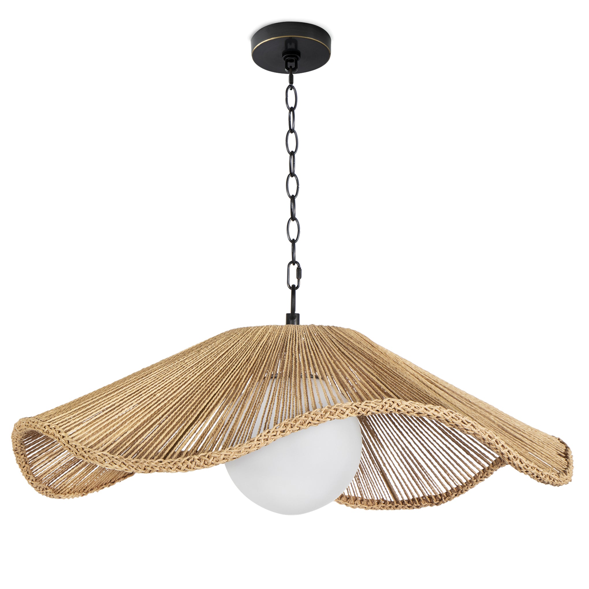Large Venus Pendant shown with light off
