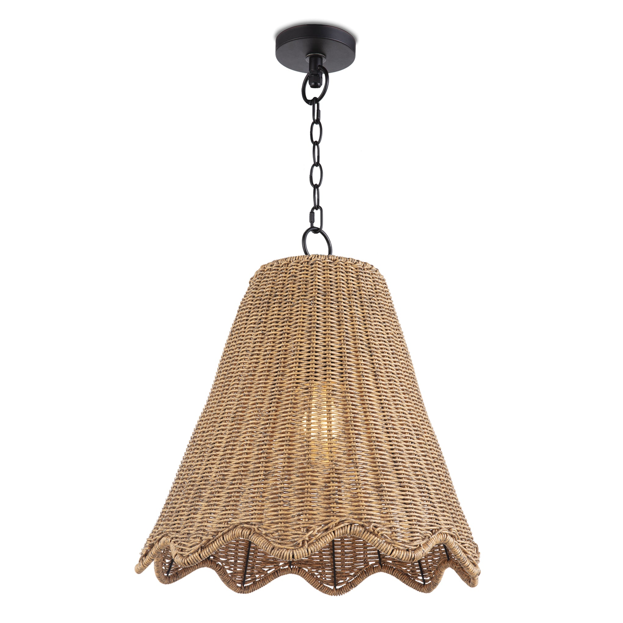 Large Annabeth Pendant shown with light on