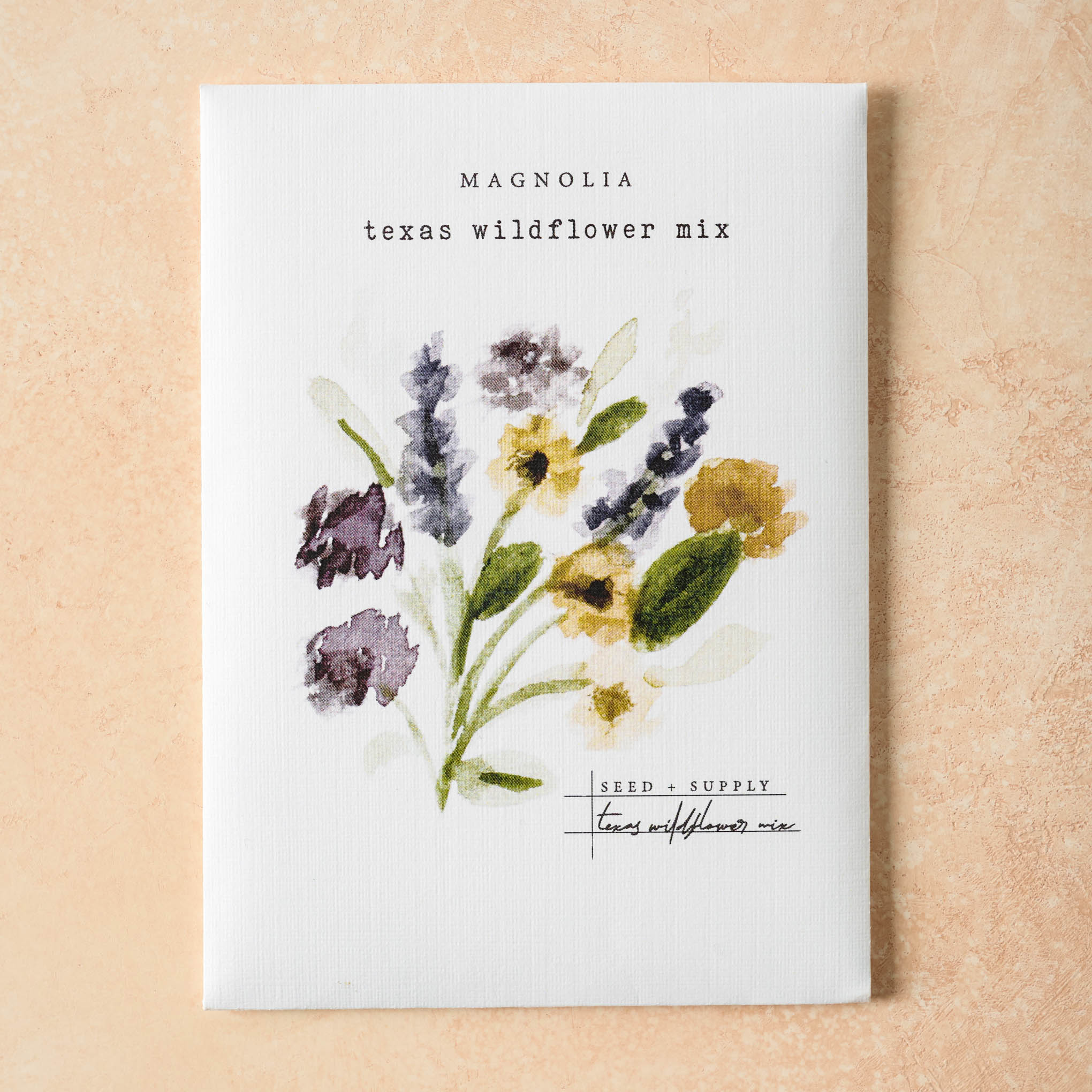 Watercolor Magnoliass Seeds texas wildflower mix