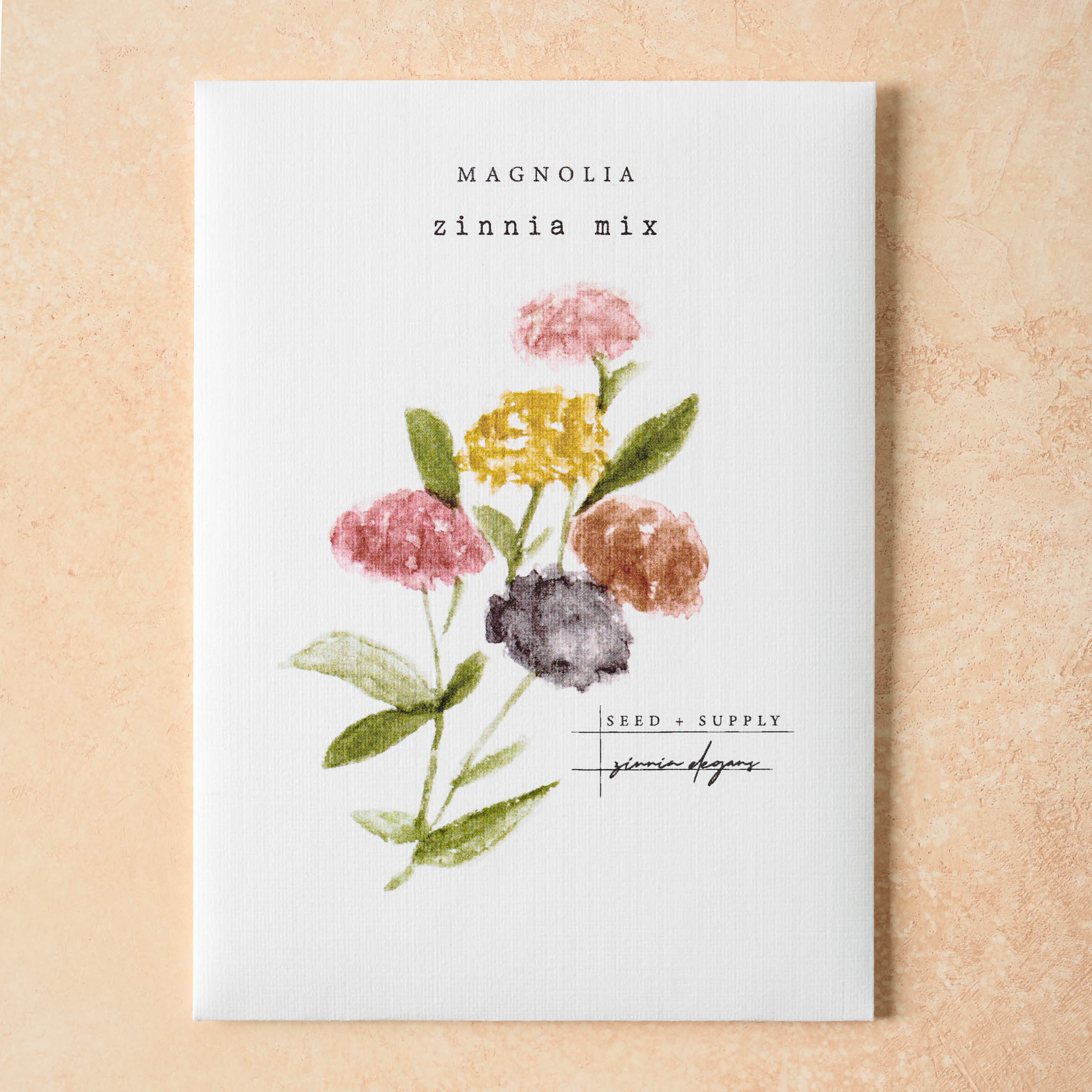 Watercolor Magnoliass Seeds zinnia mix