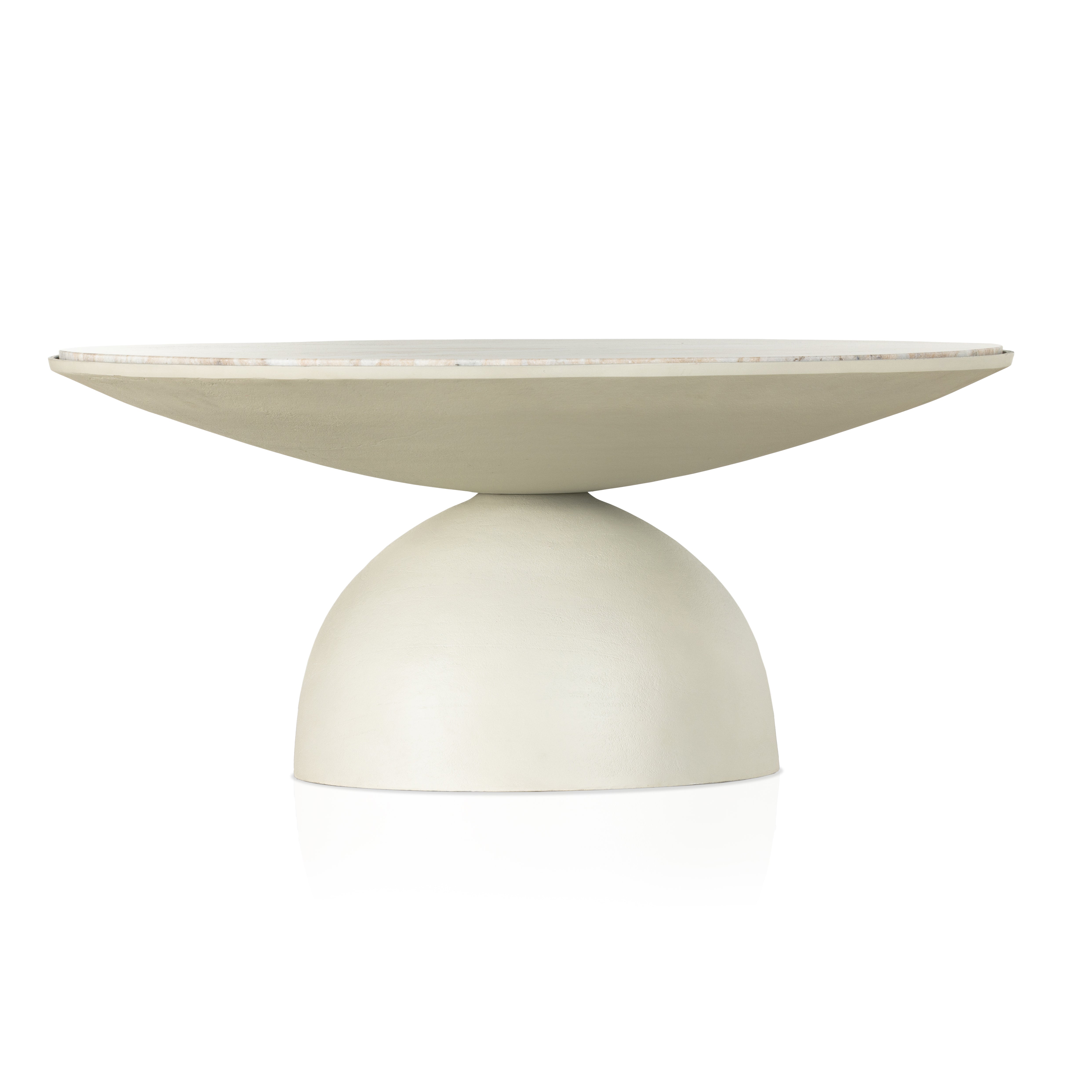 August Coffee Table in Textured White Matte