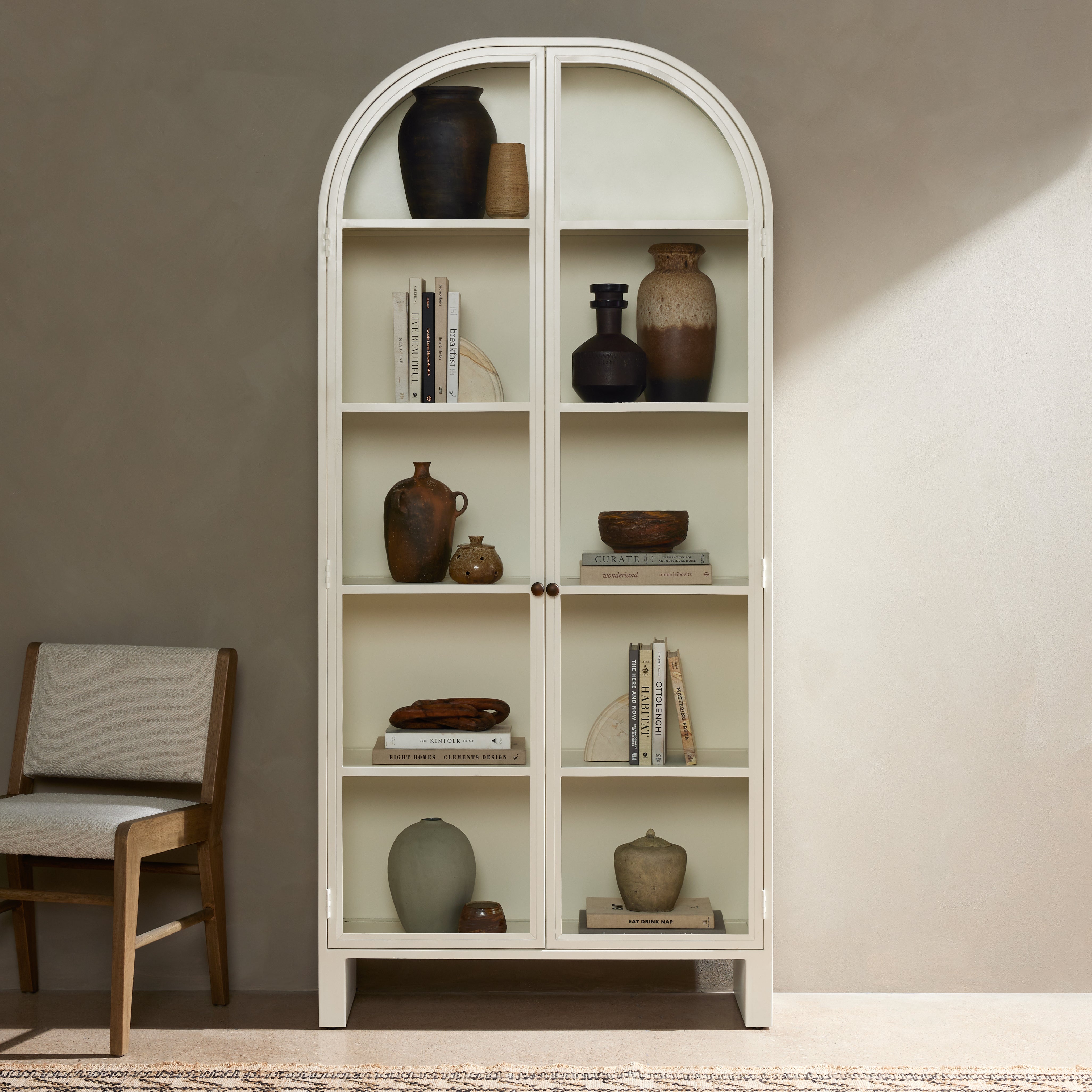 Elise Cabinet shown styled