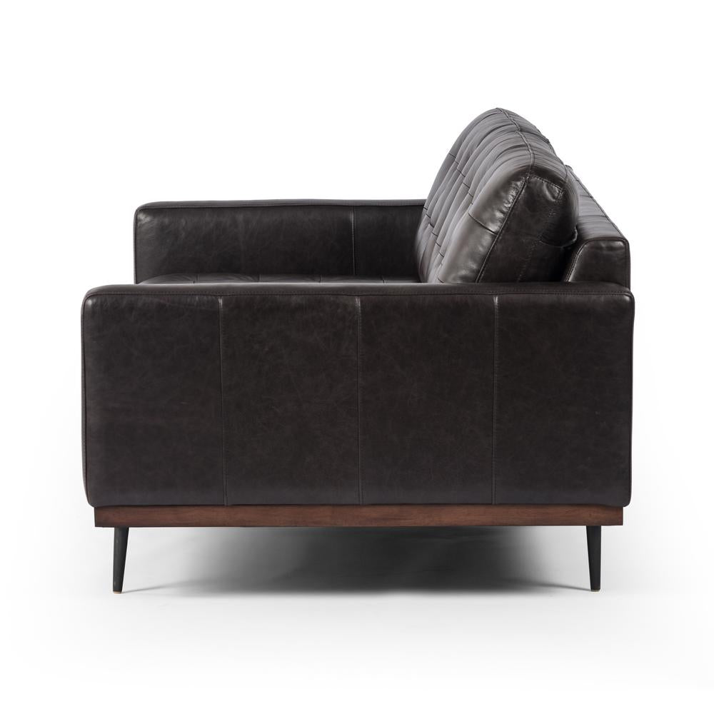  Novak Sofa in sonoma black leather side view