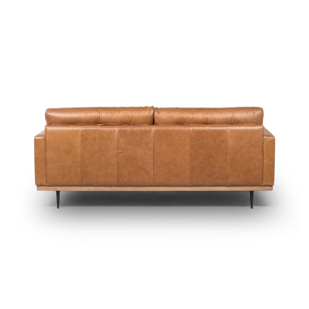 Novak Sofa in sonoma butterscotch leather back view
