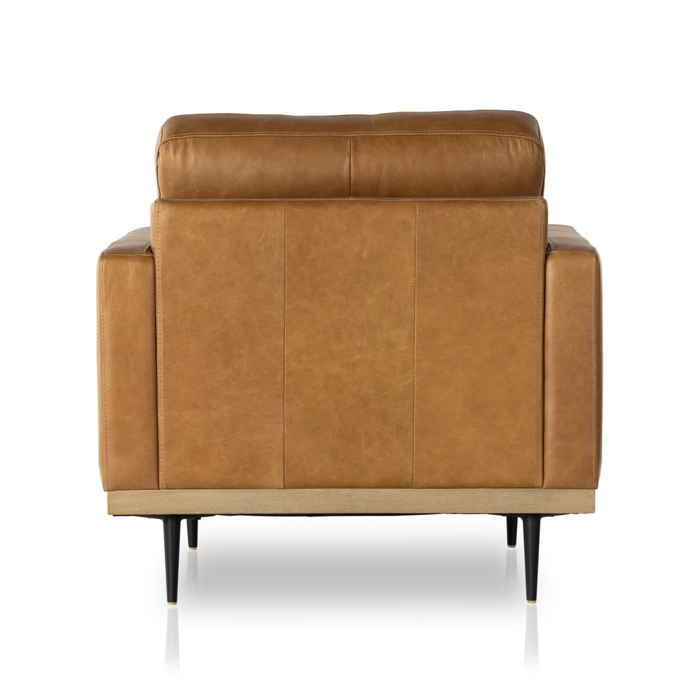 Novak Chair sonoma butterscotch leather back of chair