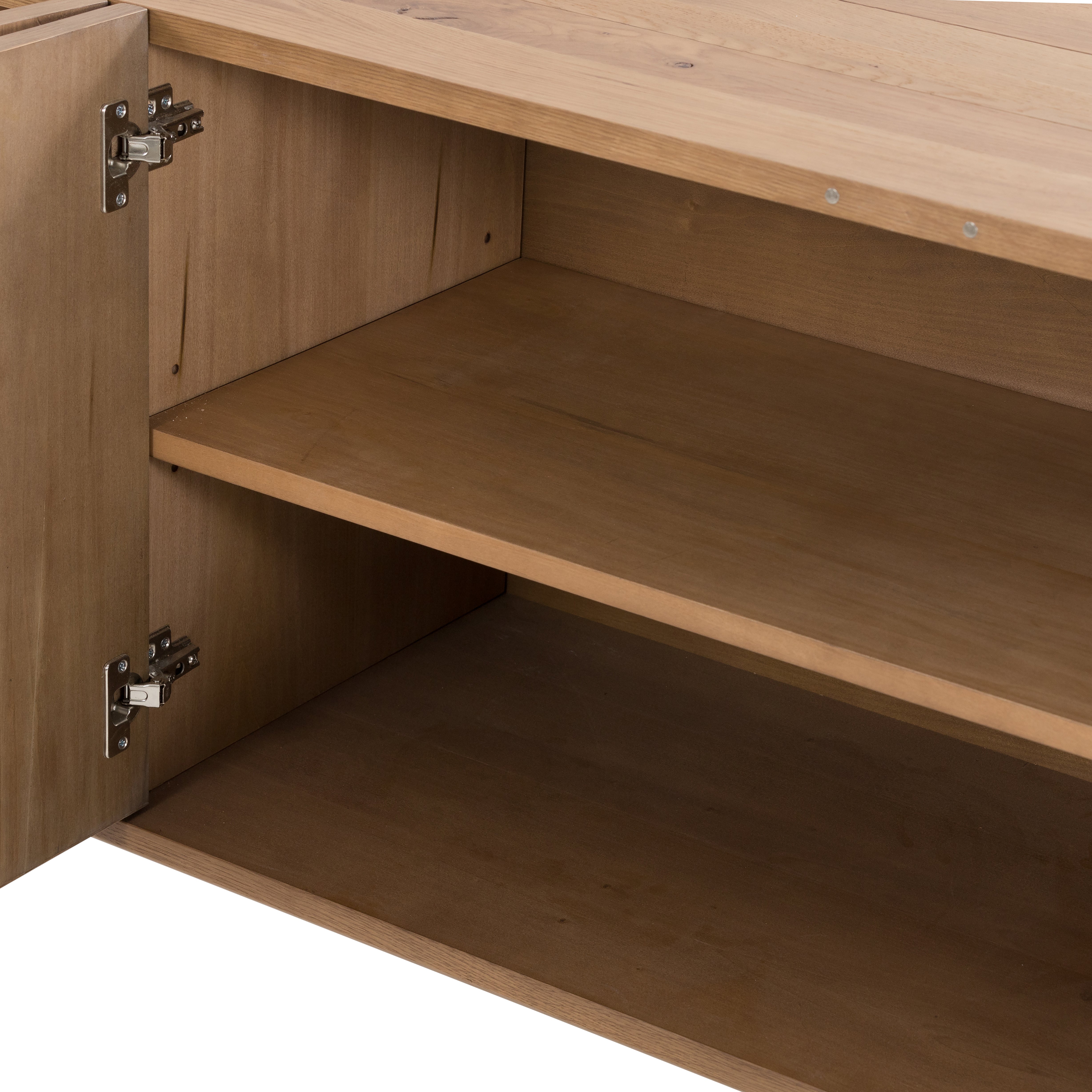 Suri Sideboard shelves up close