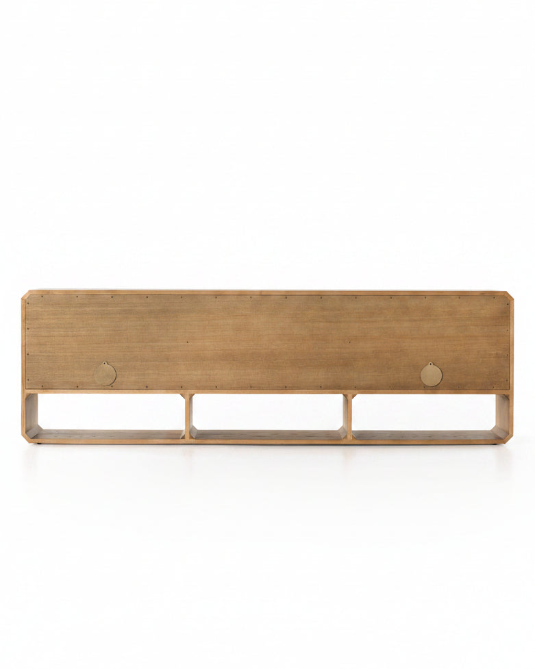 Dawn Media Console in Natural Ash backview