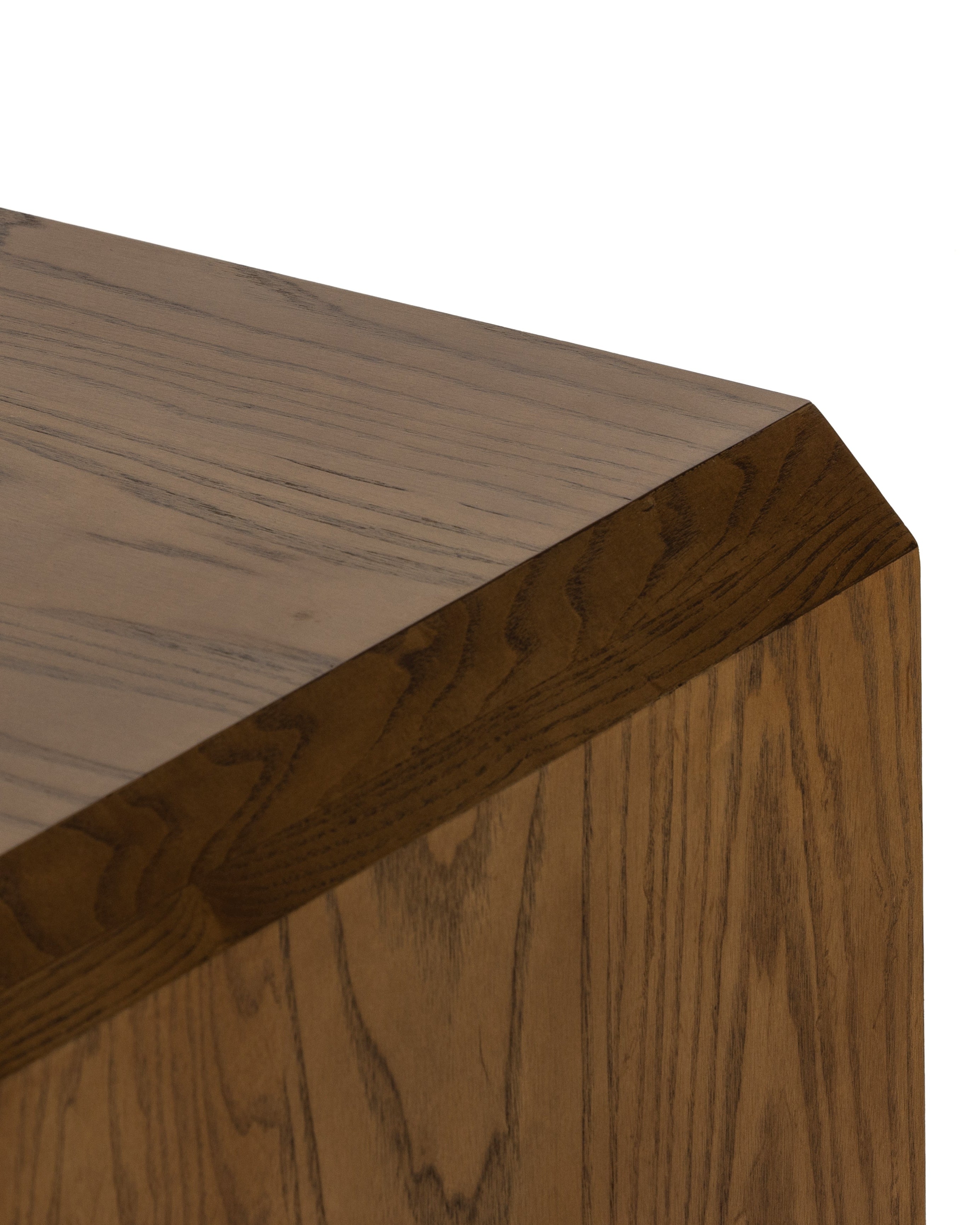 Dawn Media Console in Natural Ash corner