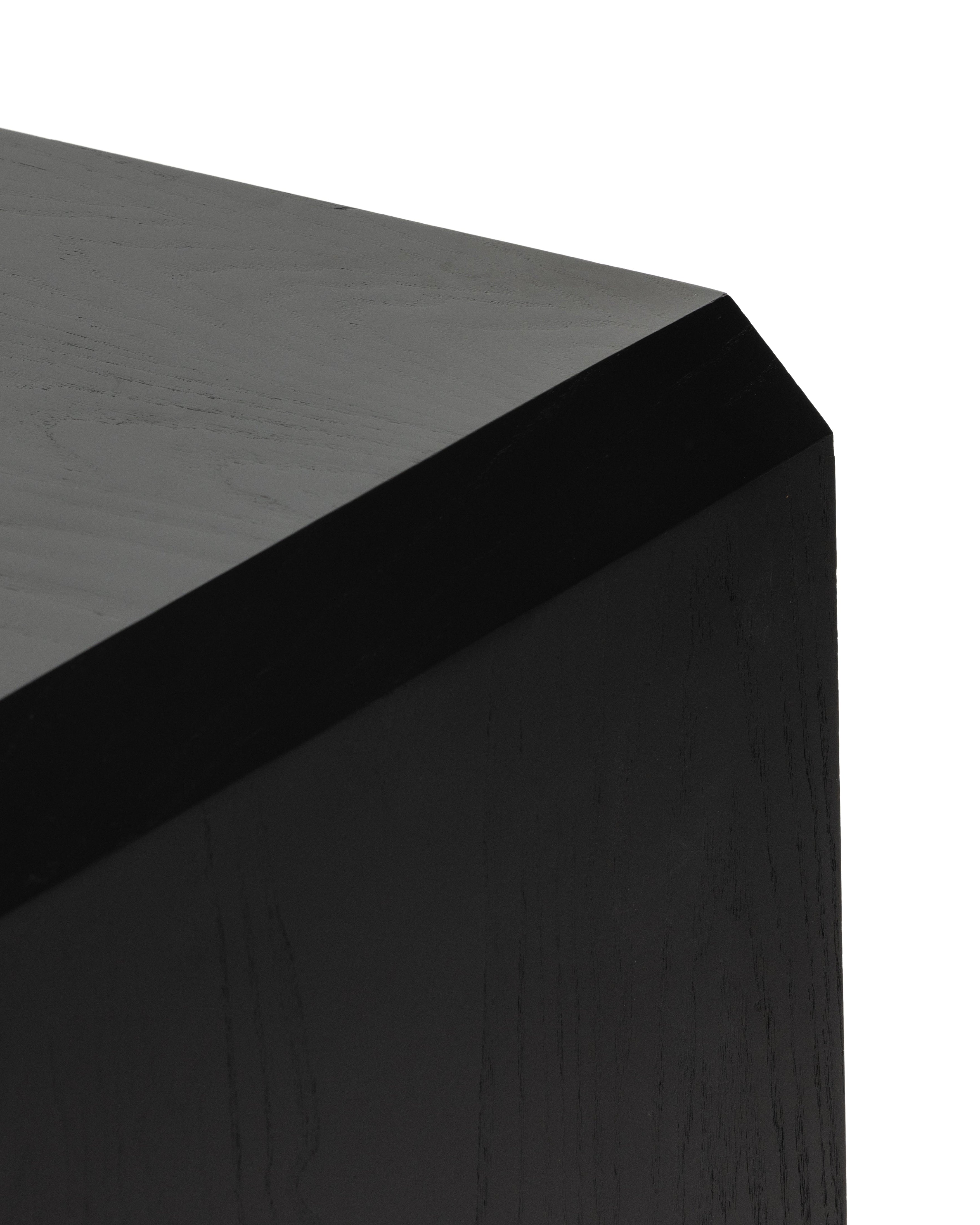 Dawn Media Console in Black ash corner