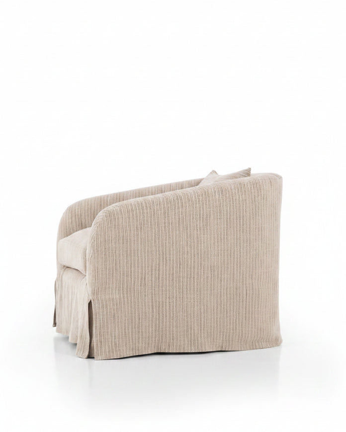 Harris Slipcovered Swivel Chair