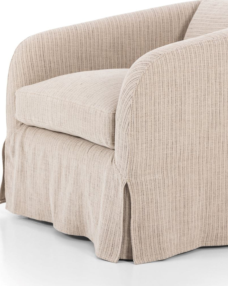 Harris Slipcovered Swivel Chair