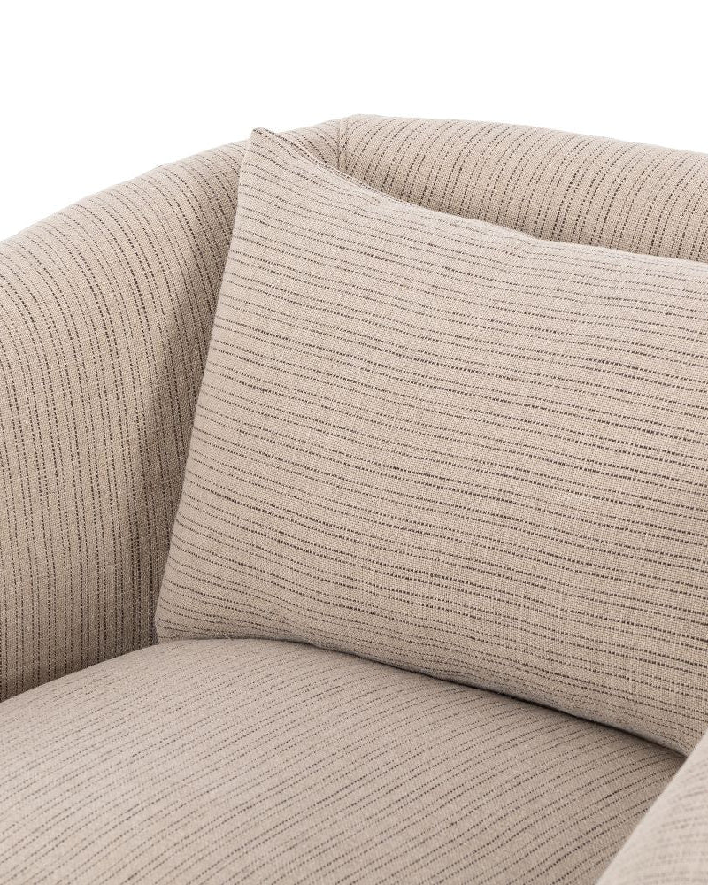 Harris Slipcovered Swivel Chair close up