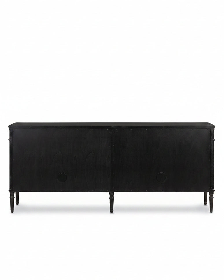 Gabrielle Sideboard in Distressed Black back view
