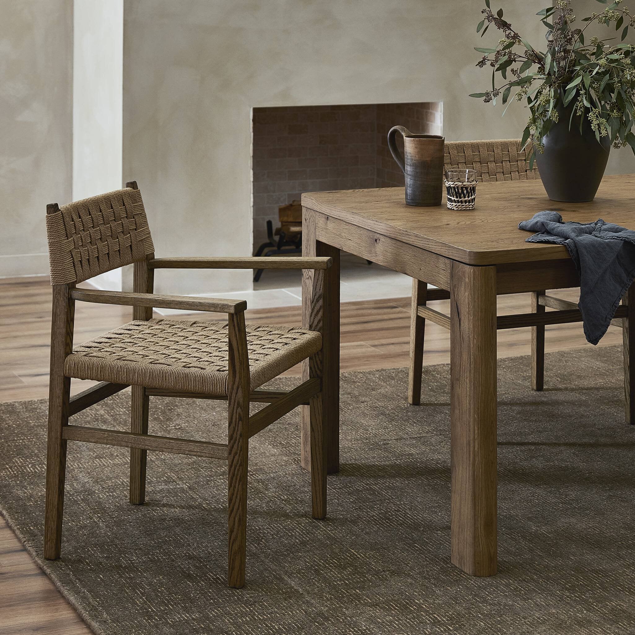 Rinna Dining Armchair shown at dining room table