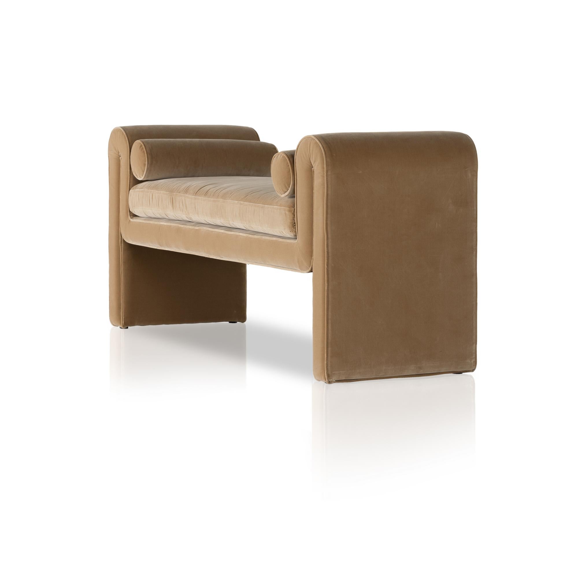 Mayberry Accent Bench side view angled