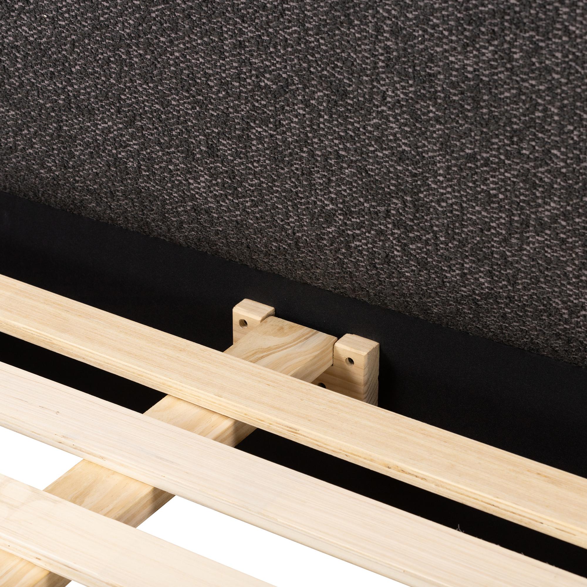 Darcy Bed charcoal boucle