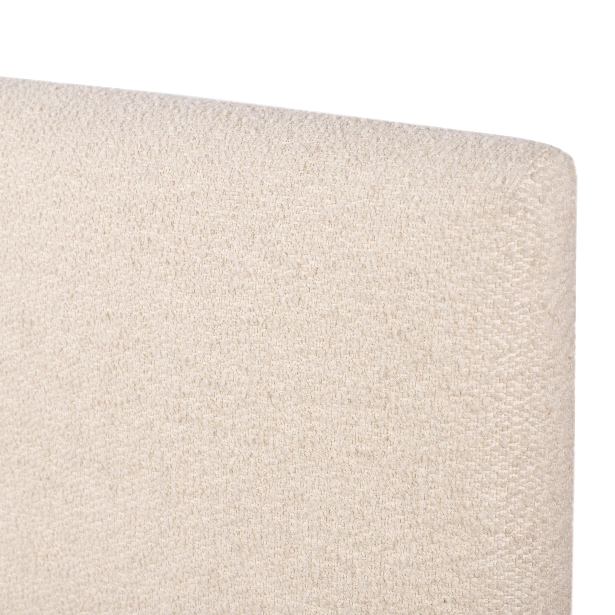 Darcy Bed cream boucle close up of headboard