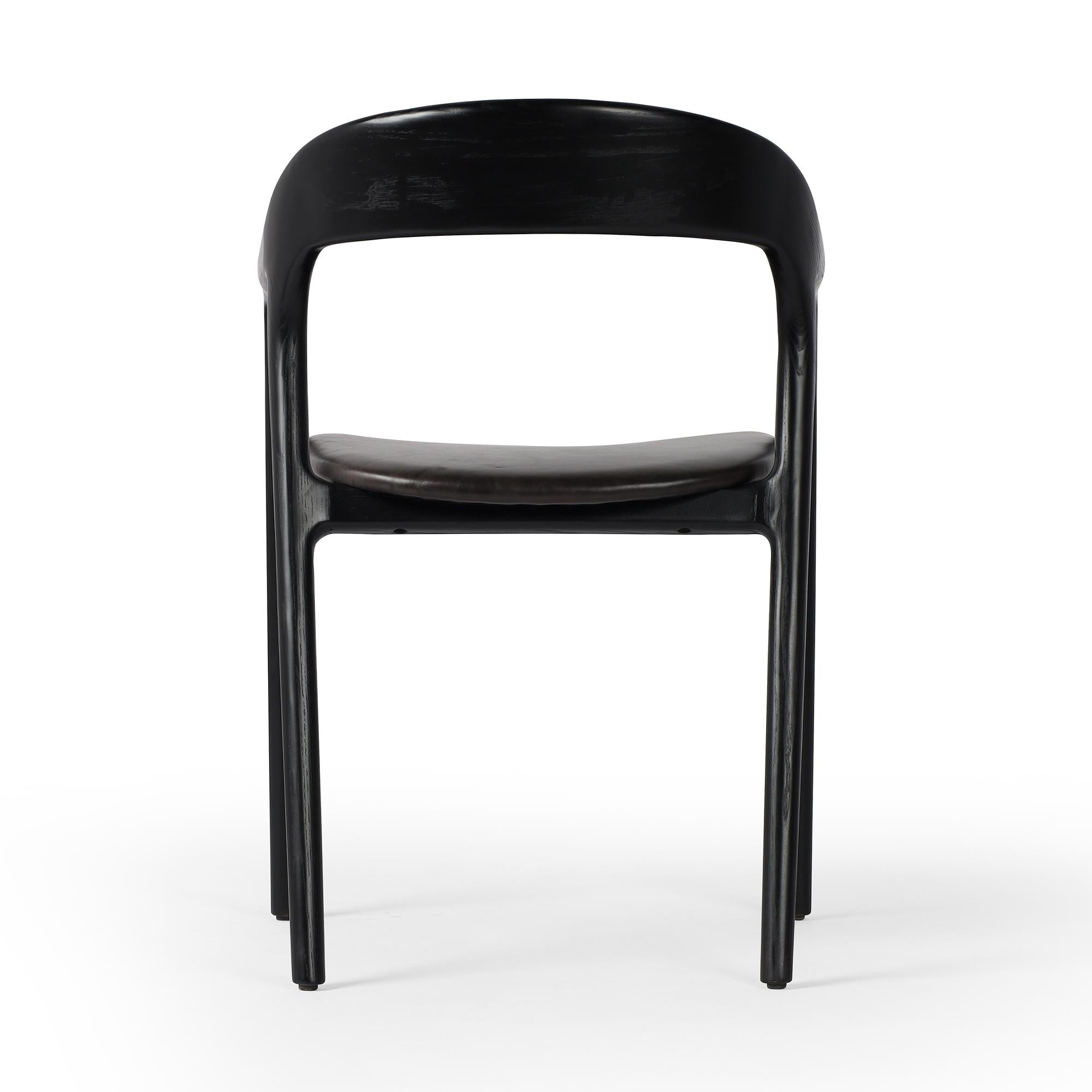 Leigh Dining Armchair in Sonoma black back view