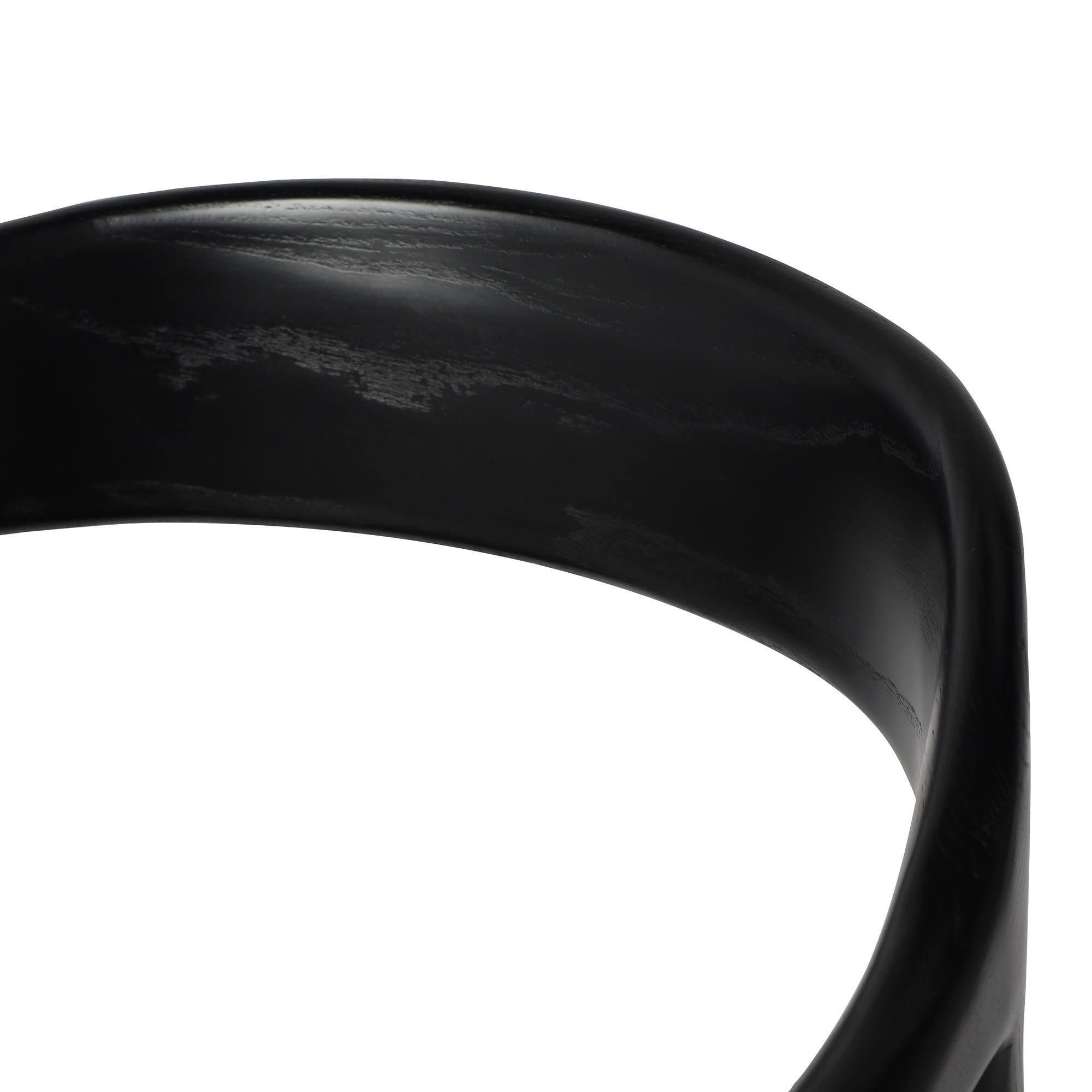 Leigh Dining Armchair in Sonoma black close up