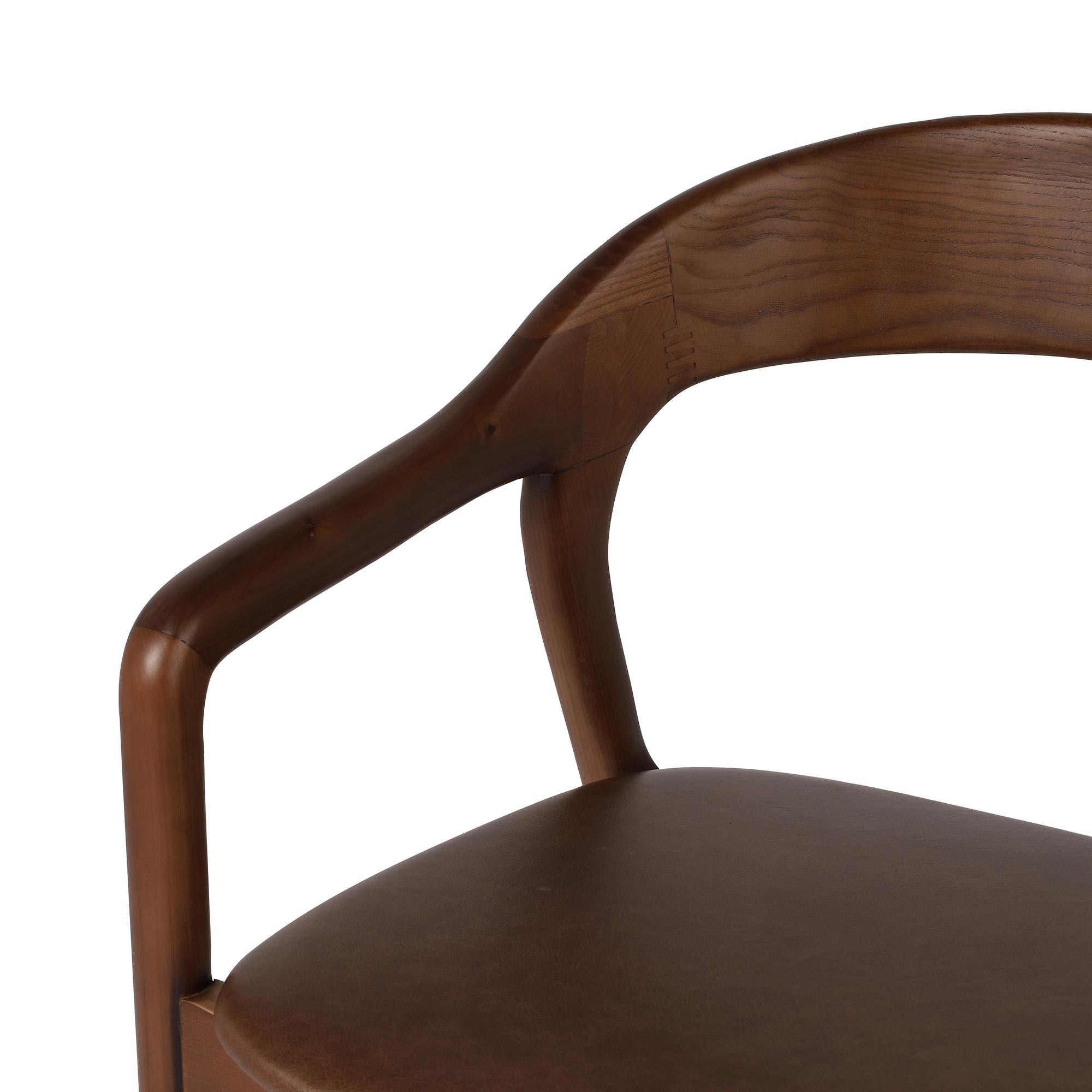 Leigh Dining Armchair in Sonoma coco close up