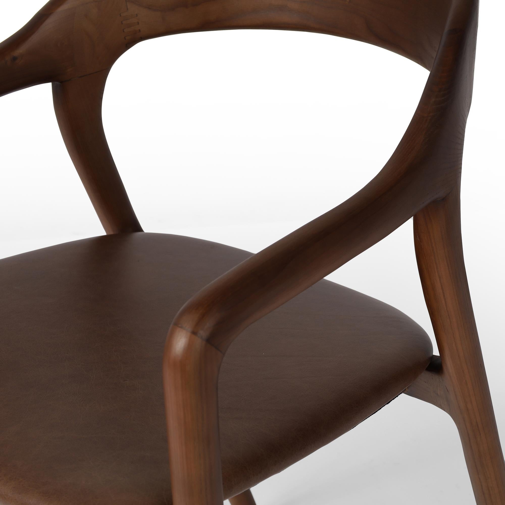 Leigh Dining Armchair in Sonoma coco close up