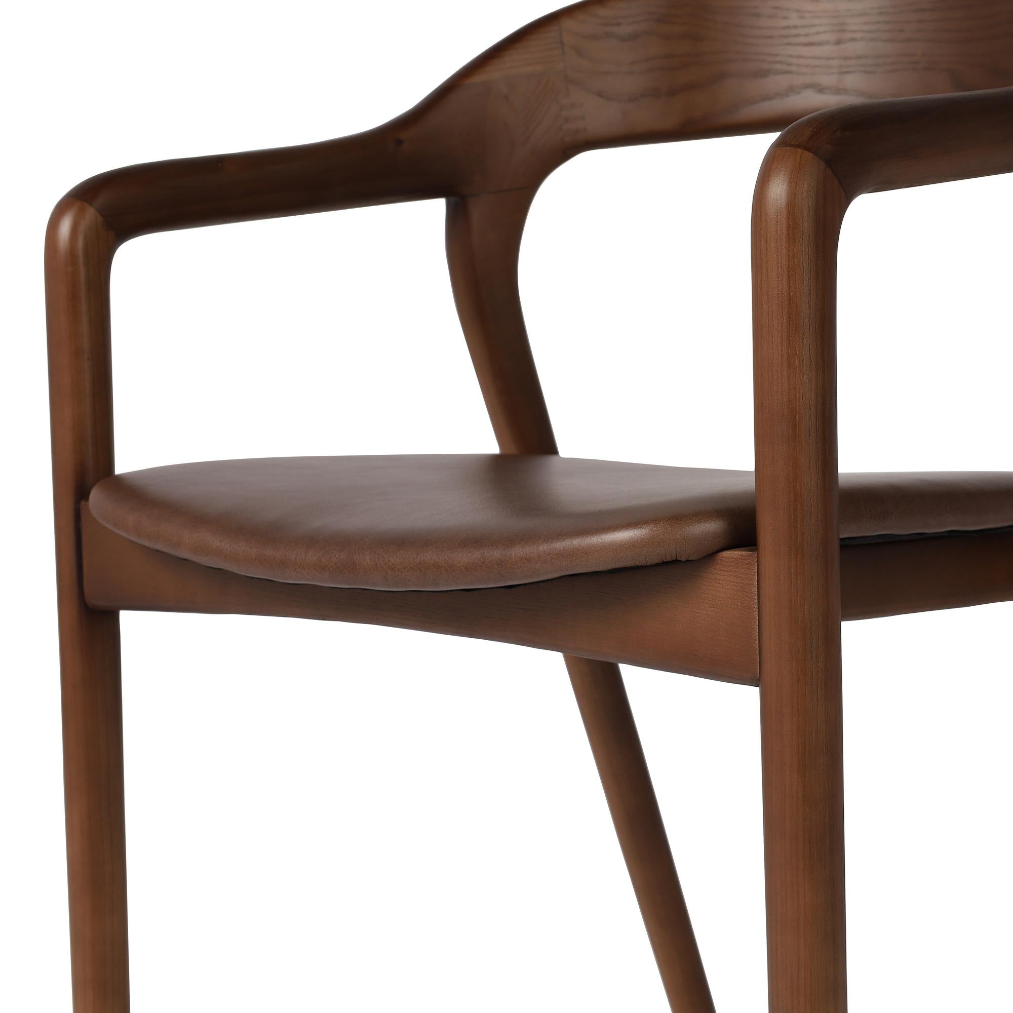 Leigh Dining Armchair in Sonoma coco close up