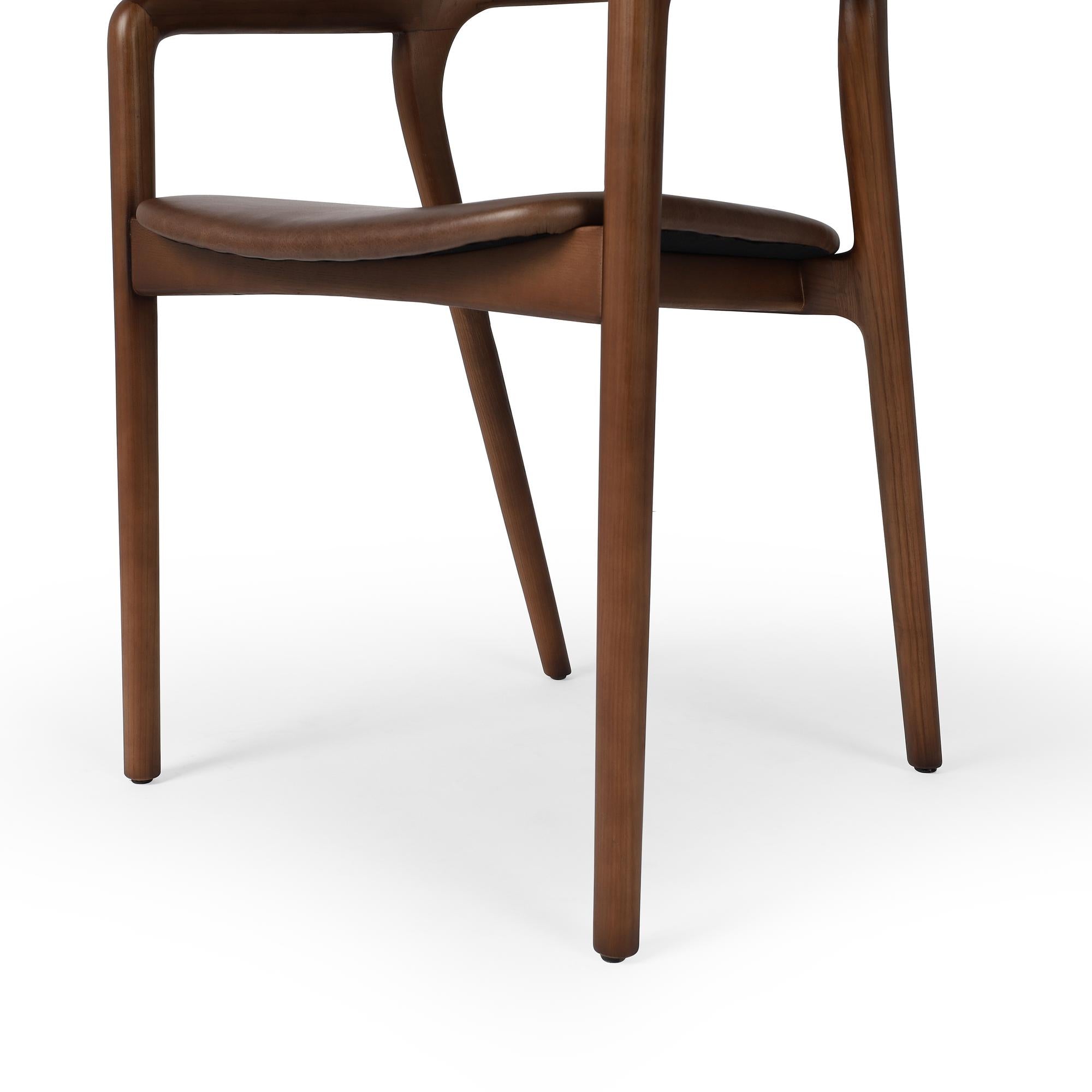 Leigh Dining Armchair in Sonoma coco close up of legs