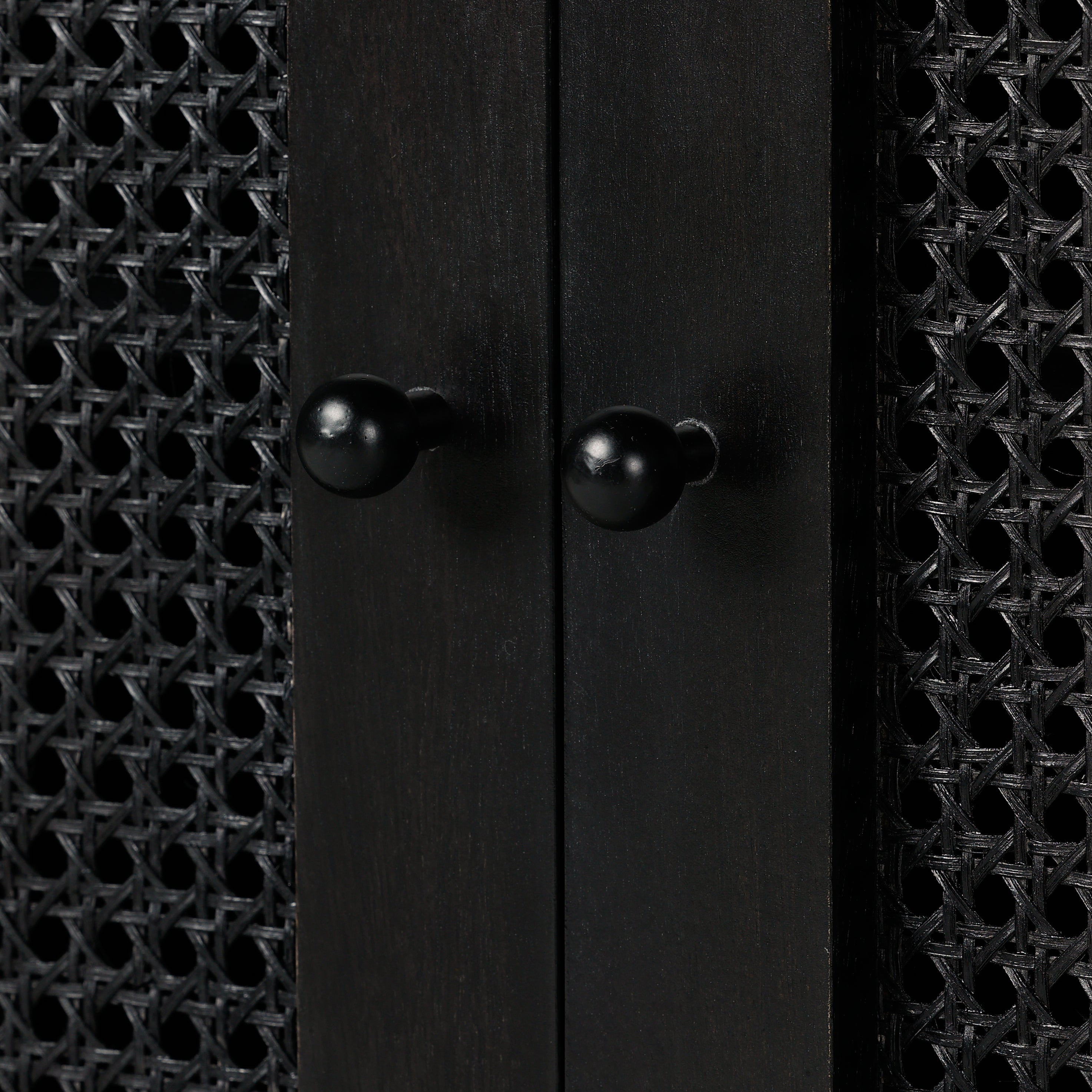 Maya Bar Cabinet knobs shown up close