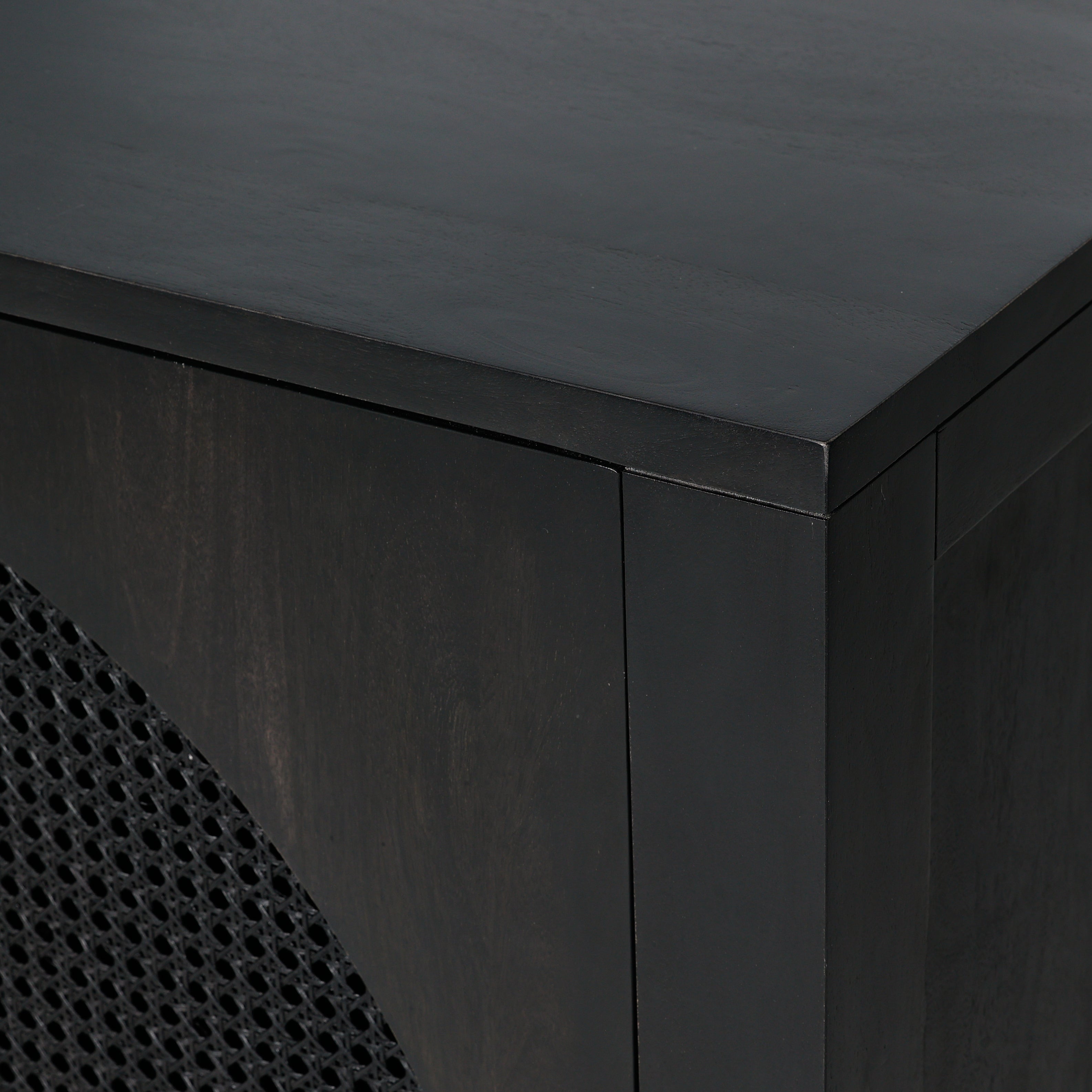 Maya Bar Cabinet corner up close