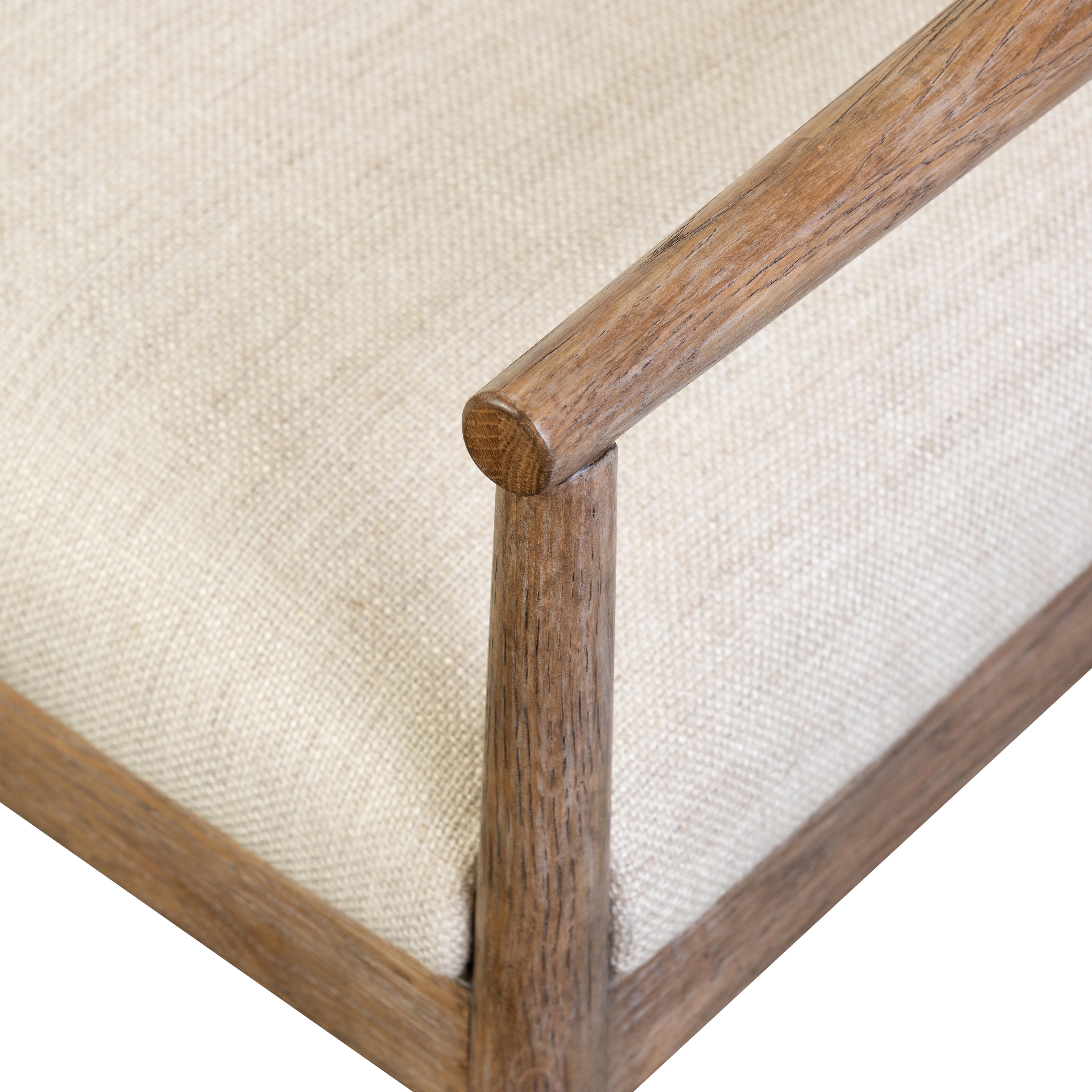 Flint Dining Armchair close up of arm of chair