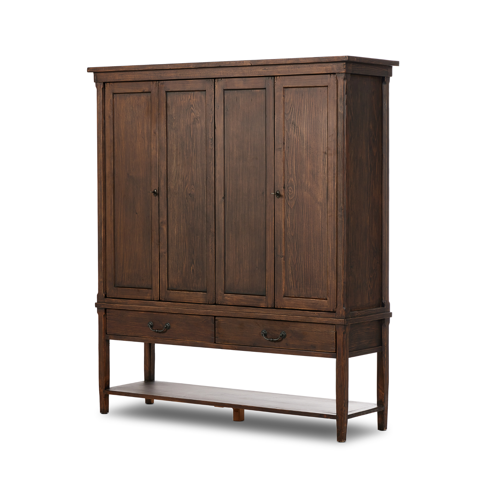 Hurston Wide Cabinet in aged pine