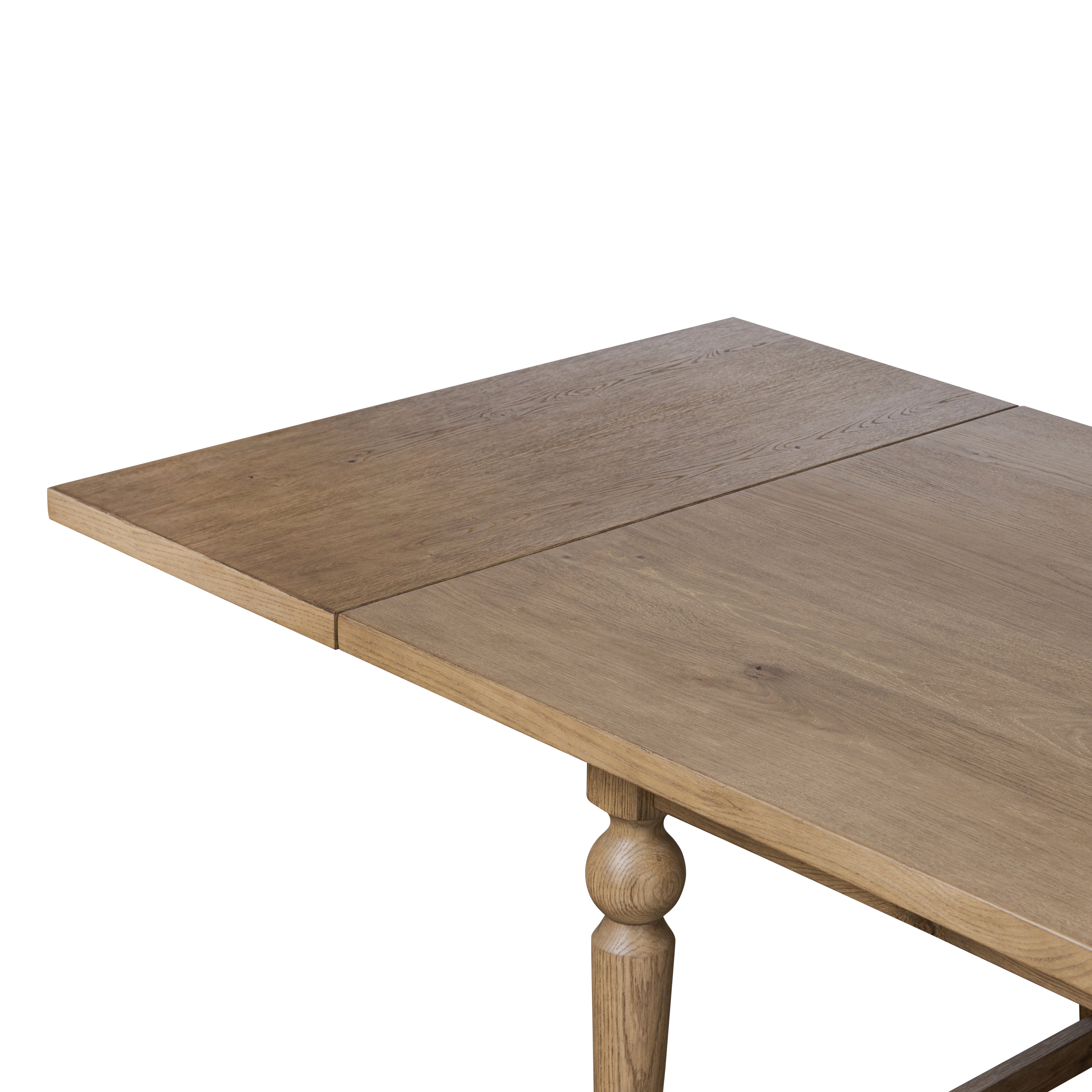 Beau Extension Dining Table view of end from top
