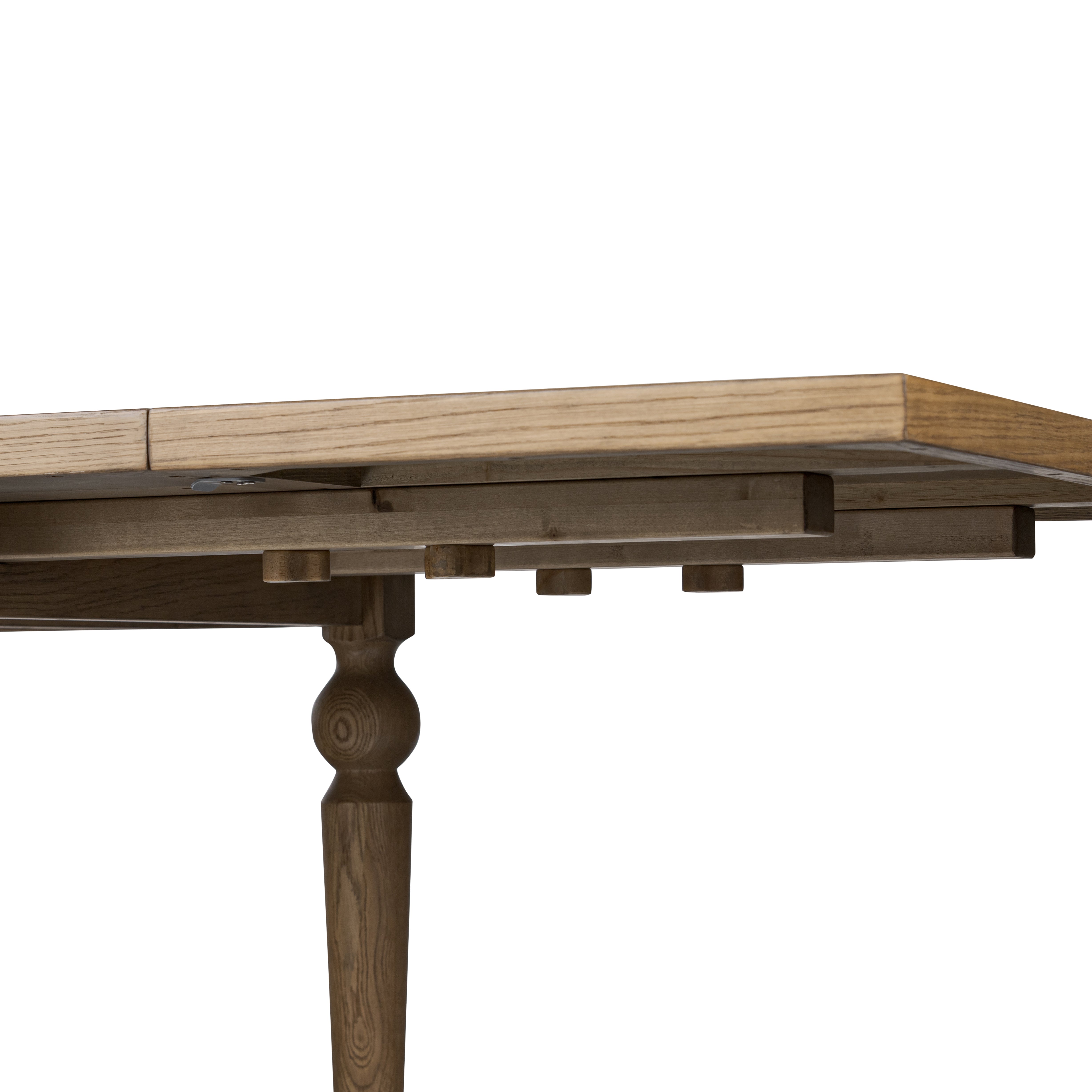 Beau Extension Dining Table side view of underneath