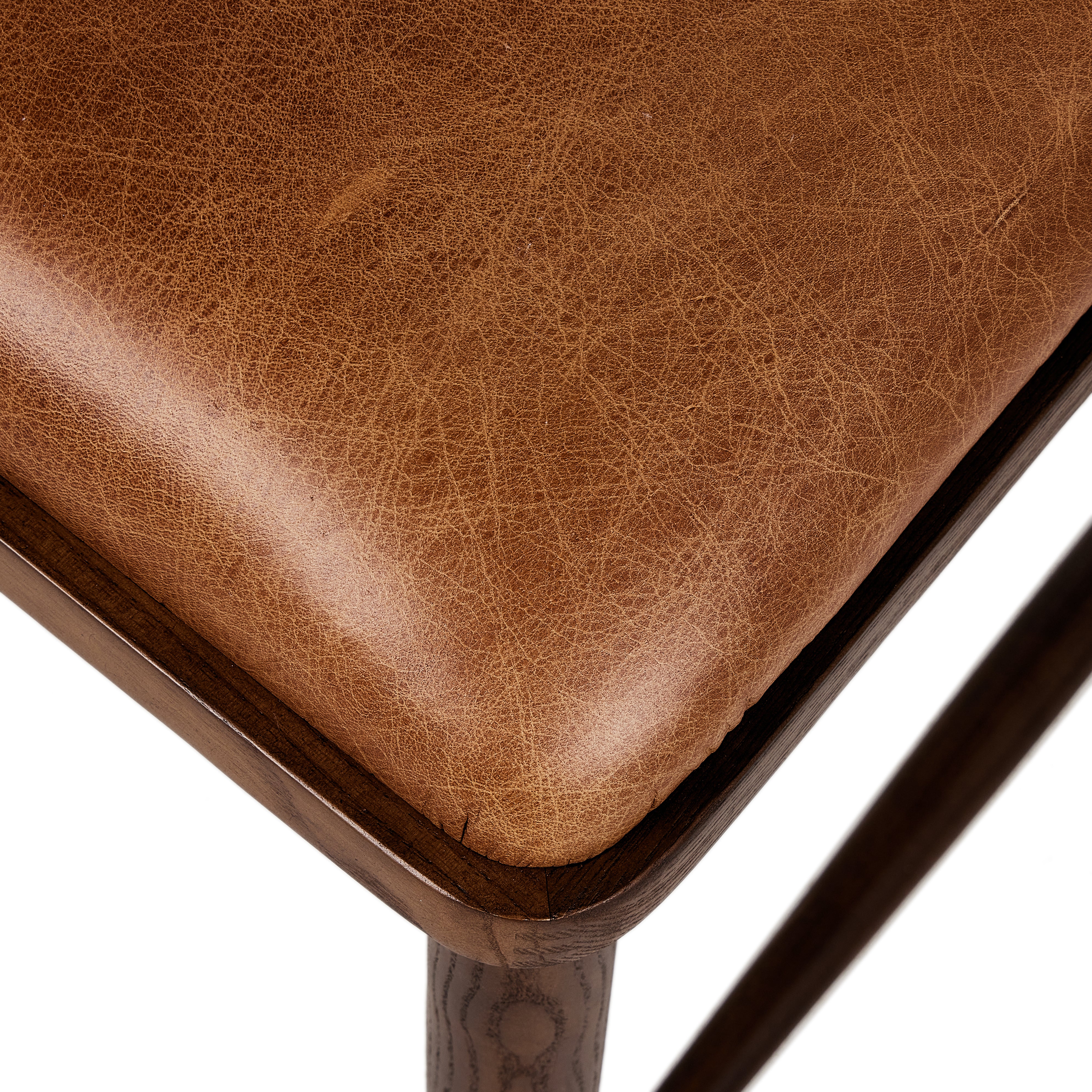 Chaps Saddle Foster Dining Chair seat up close