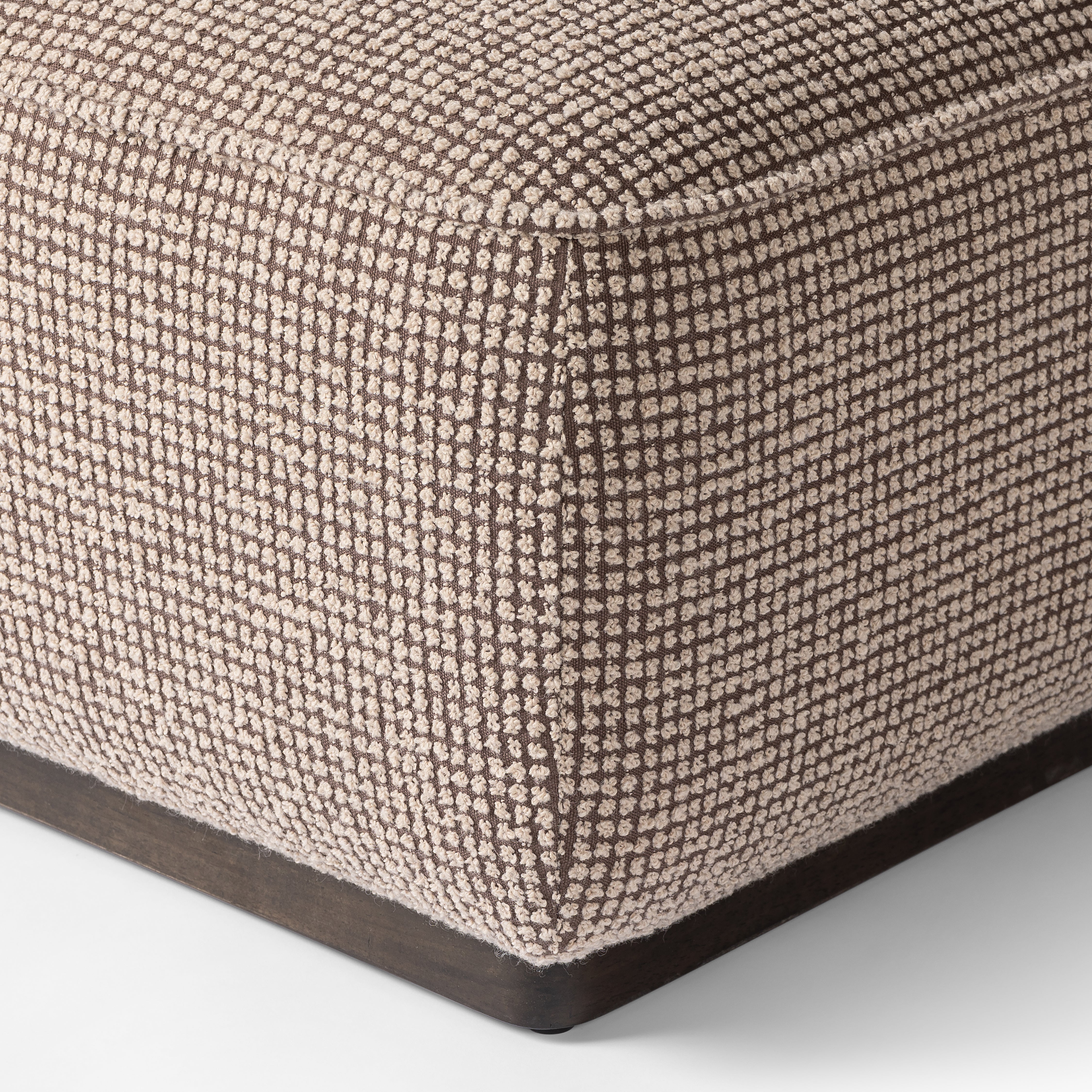 21" Porter Ottoman corner up close
